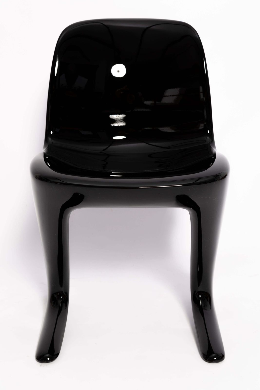 Two Mid Century Black Kangaroo Chairs Designed By Ernst Moeckl, Germany, 1960s photo vinterior