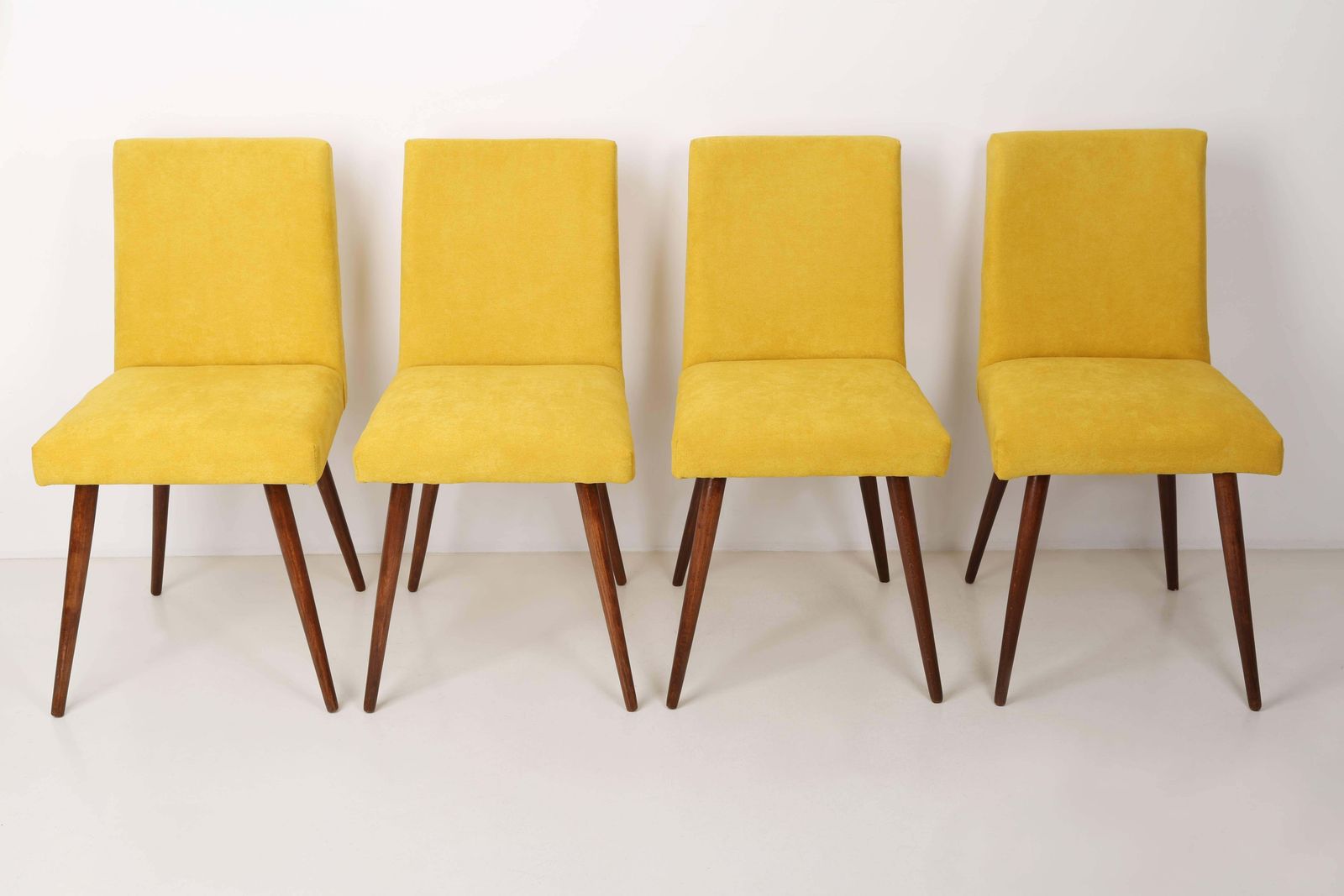 Set Of Four Mid Century Yellow Chairs, Europe, 1960s. photo furniture