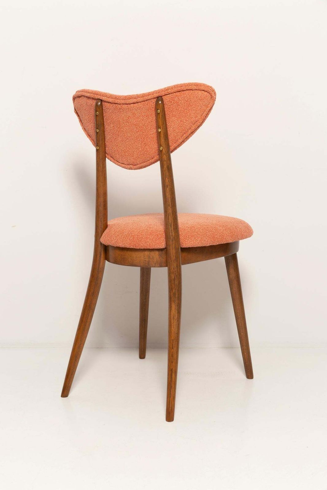 2378.0 Set Of Four Midcentury Orange Velvet Heart Chairs, Europe, 1960s photo