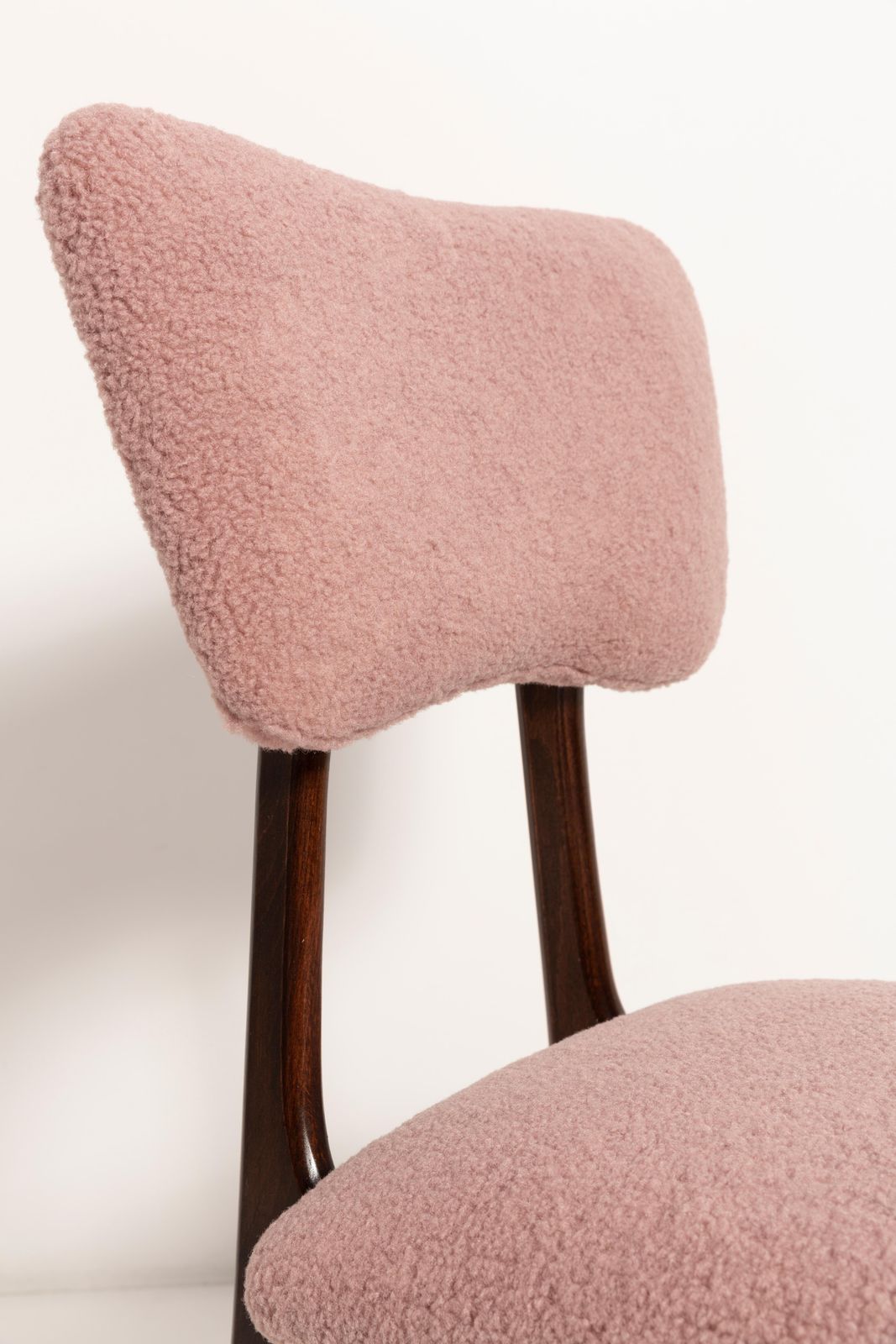 Set Of Four Mid Century Butterfly Dining Chairs, Pink Boucle, Europe, 1960s photo buy