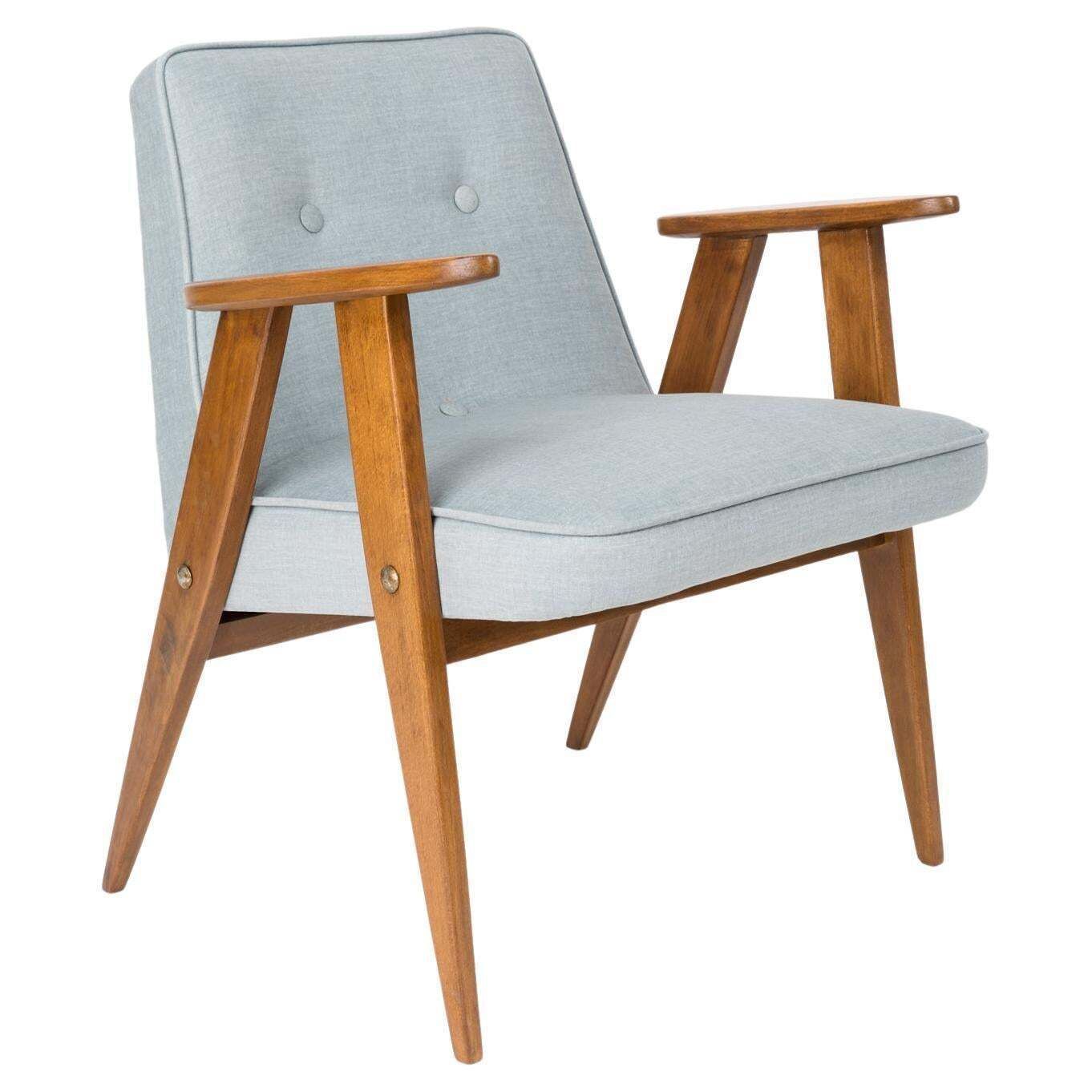 Mid Century 366 Groene Fauteuil, Jozef Chierowski, Europa, Polen, Jaren 1960.