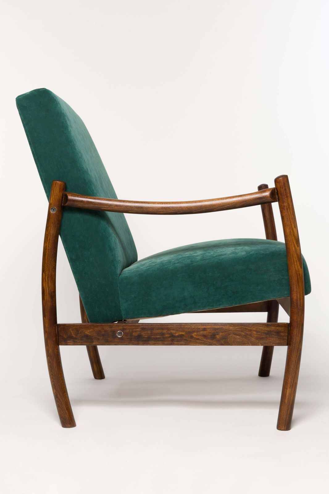 Mid Century Club Armchair, Dark Green Velvet, Europe, 1960s. photo for sale