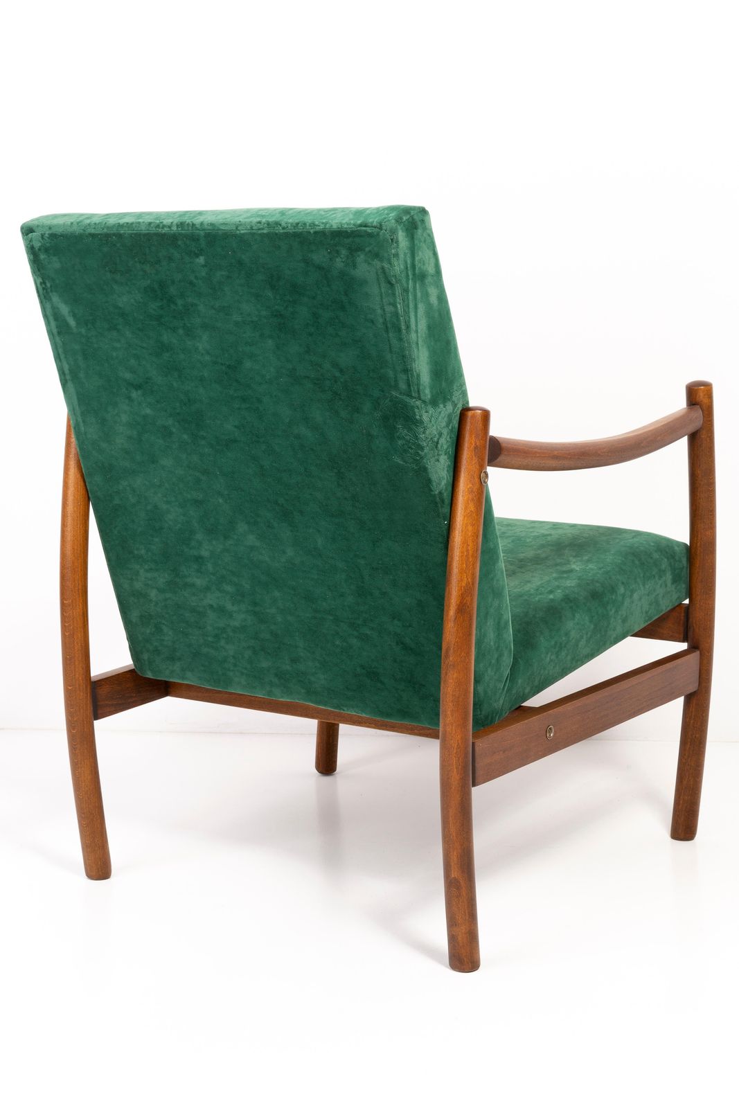 Midden 20e Eeuw Vintage Fauteuil, Donkergroen Fluweel, Europa, Jaren 1960 photo vintage