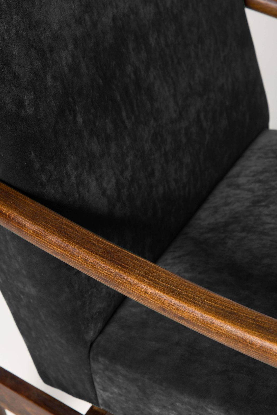Mid Century Club Armchair, Black Velvet, Europe, 1960s. photo Furniture
