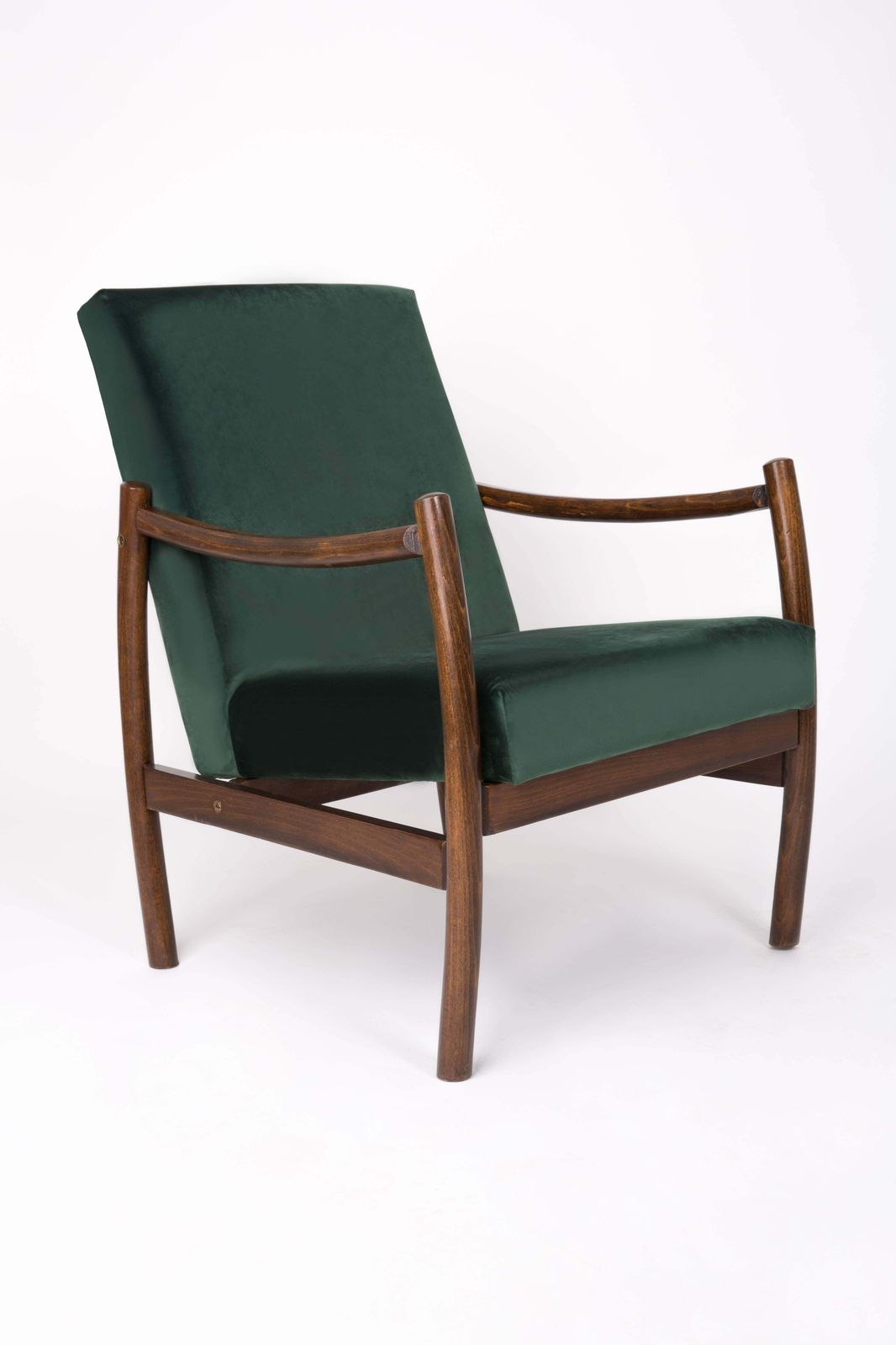Set Van Twee Club Fauteuils, Donkergroen Fluweel, Ca. Jaren 1960 photo furniture