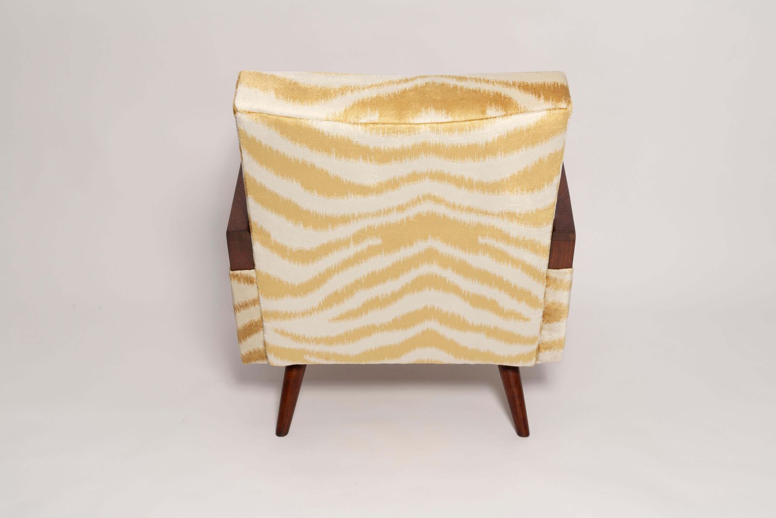 Mid Century Zebra Tiger Velvet Fauteuil, Europa, Jaren 1960 photo vintage