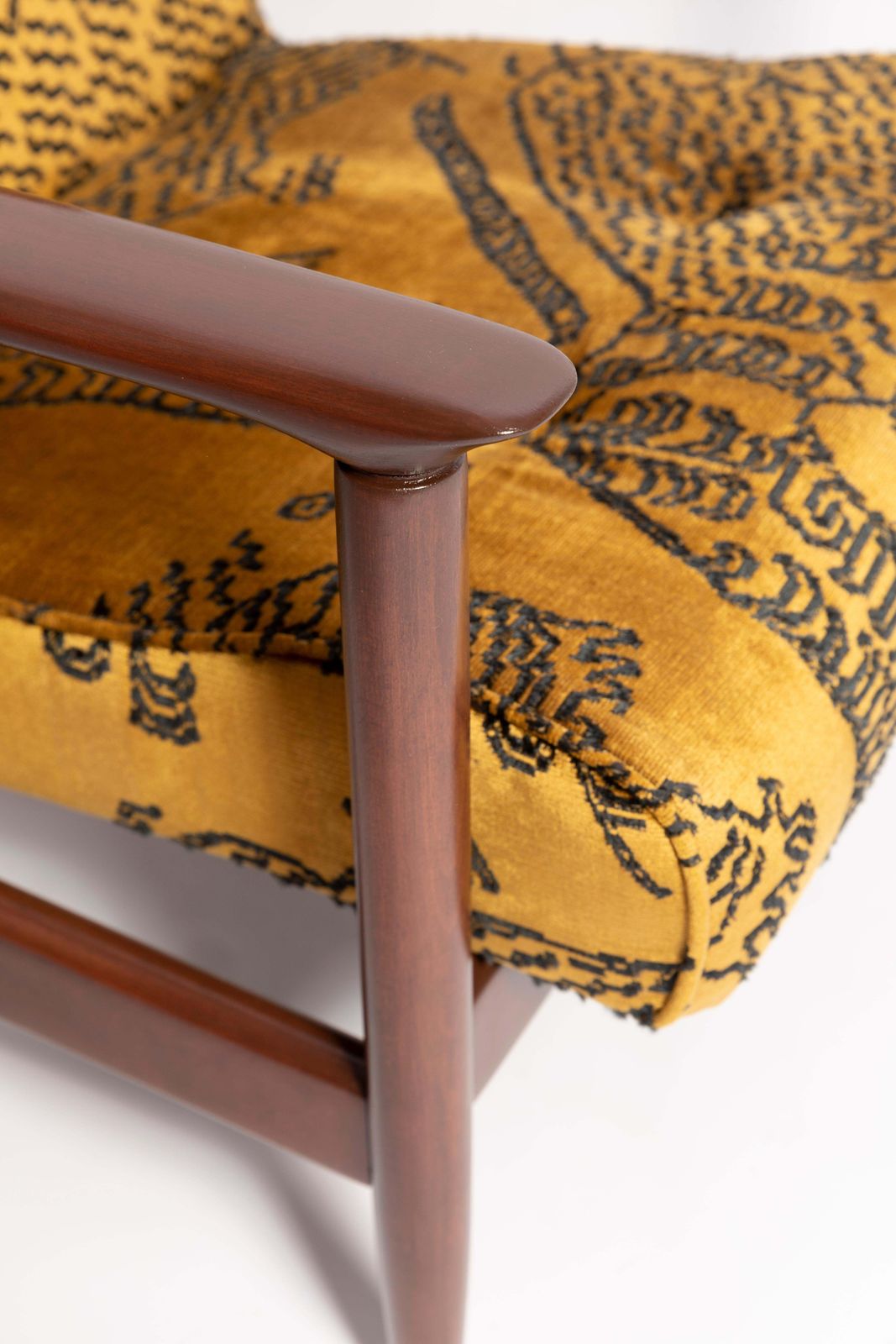 Mid Century Tiger Mountain Velvet Armchair, Gfm 142, Edmund Homa, Europe, 1960s photo Furniture