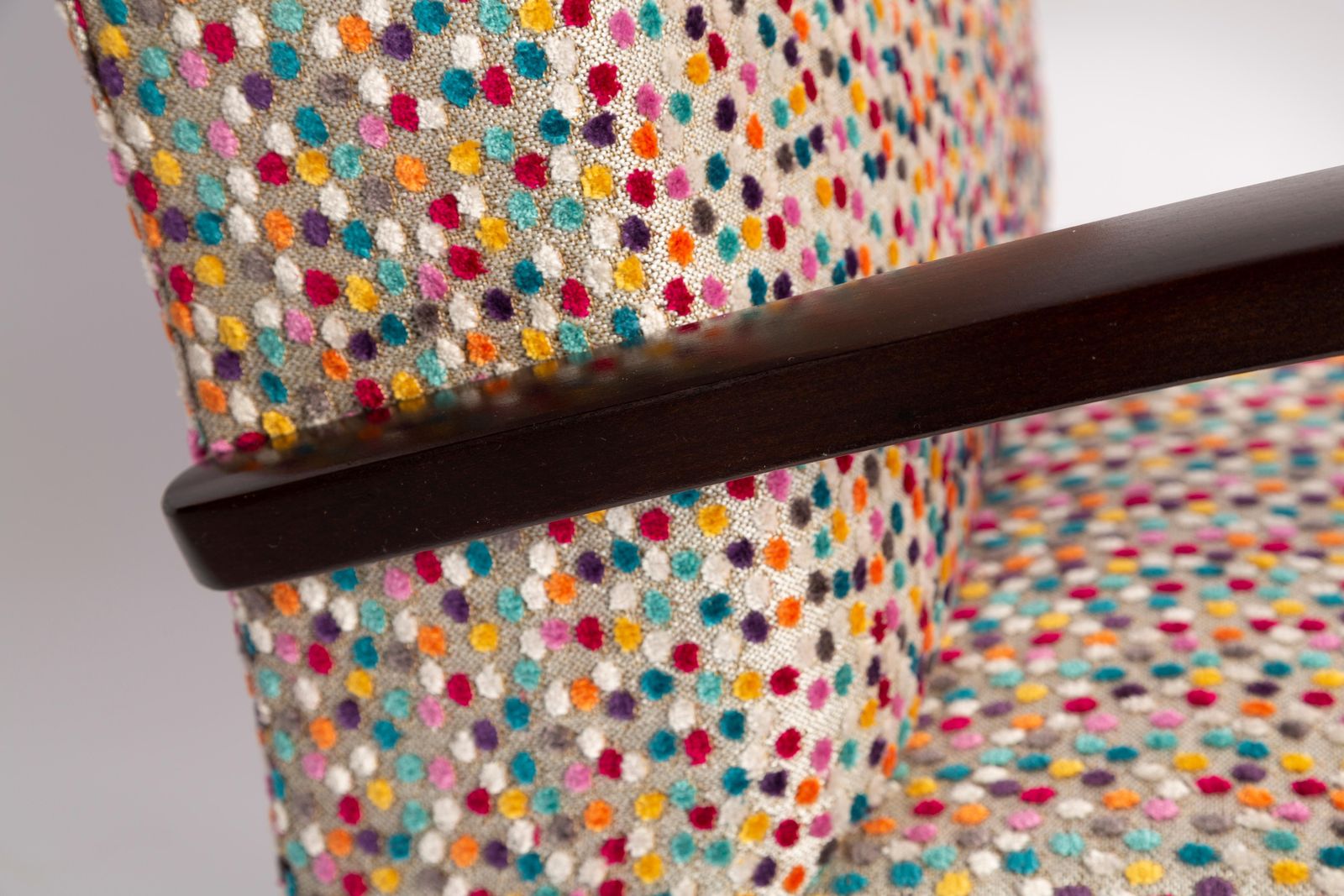 Set Van Twee Mid Century Dots Velvet Fauteuils Van J. Halabala, Tsjechië, Ca. Jaren 1950 photo buy