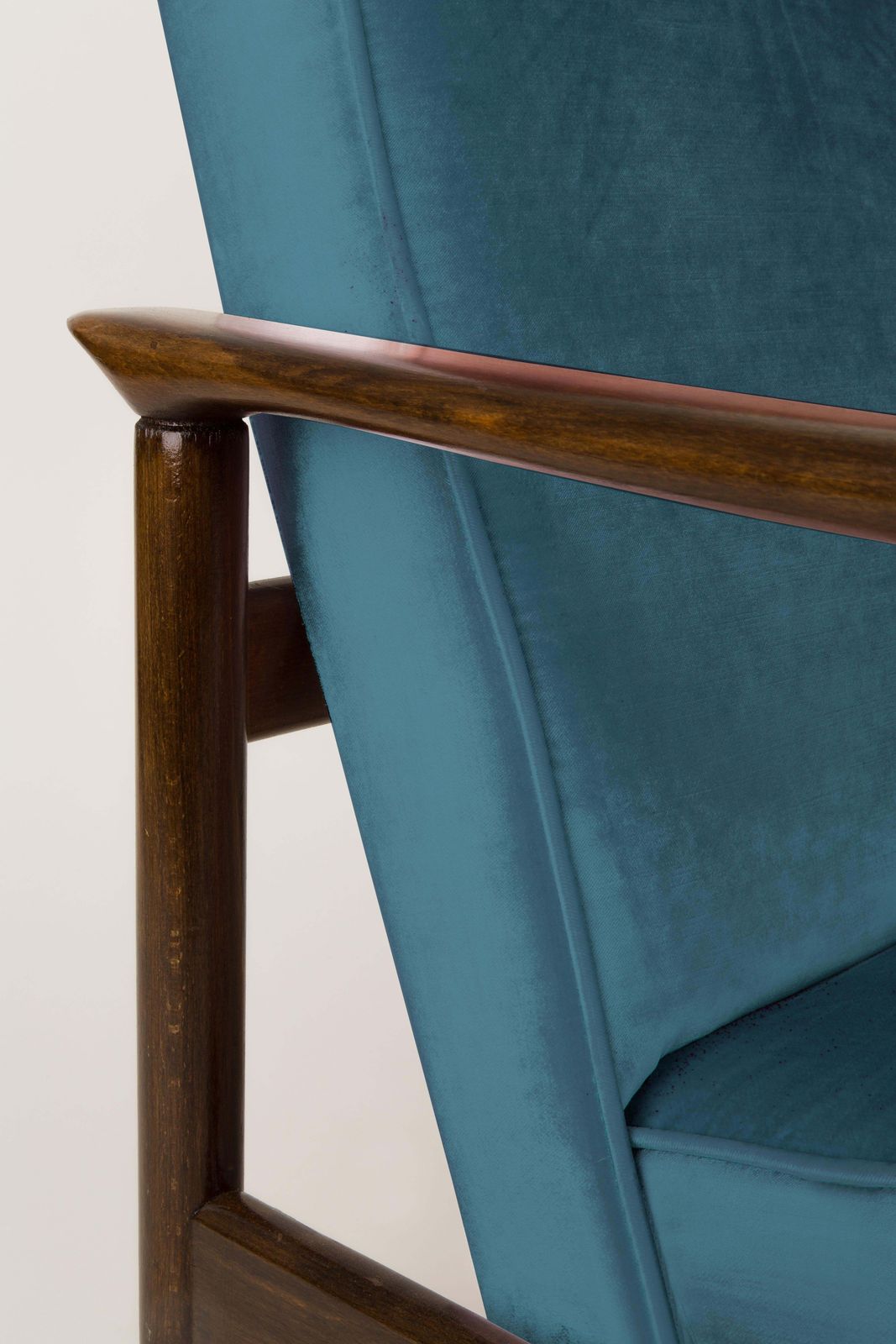 Pair Of Blue Armchairs, Edmund Homa, Gfm 142, 1960s, Poland photo 2551.0
