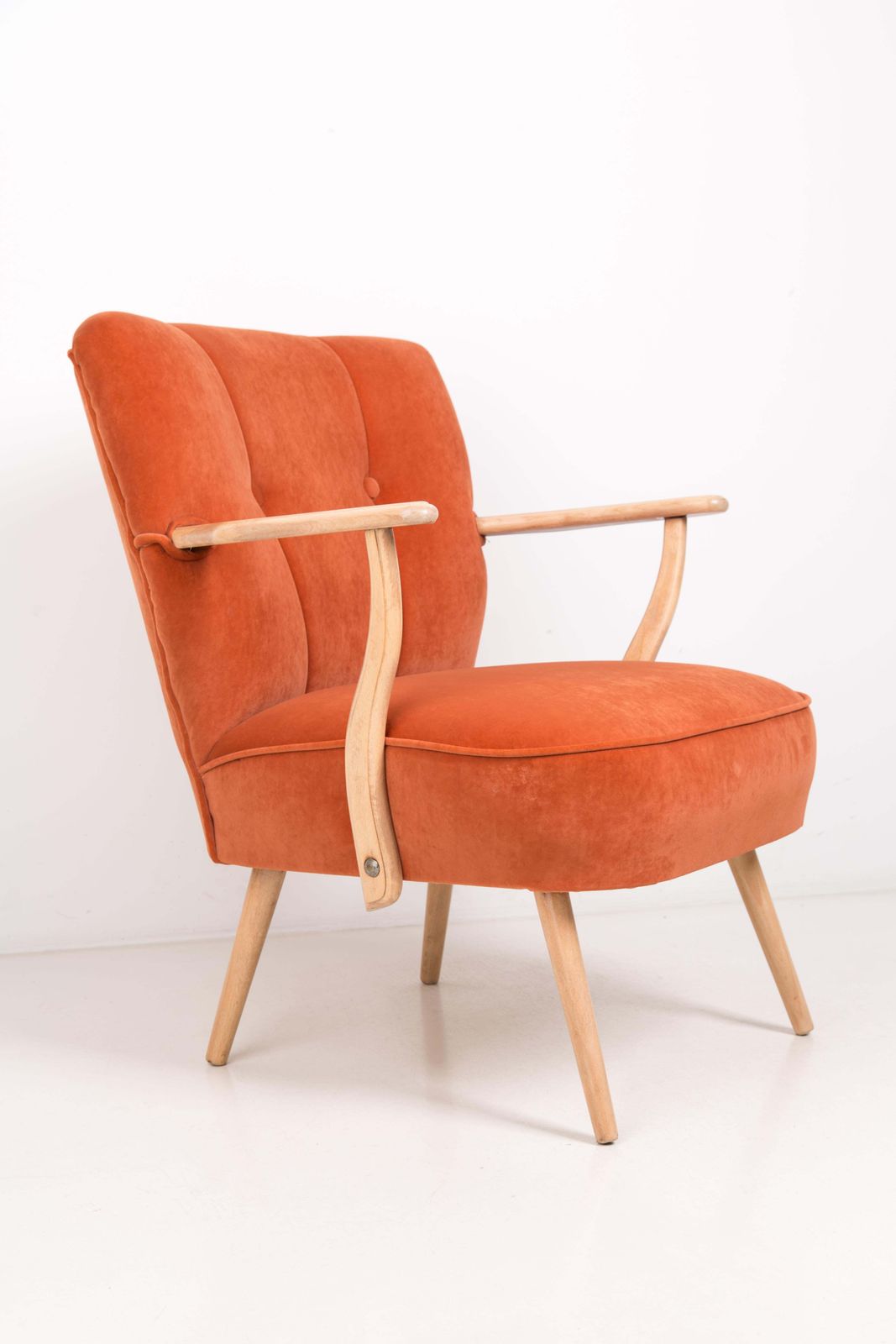 Paar Mid Century Oranje Cocktail Fauteuils, Duitsland, Jaren 1960 photo furniture
