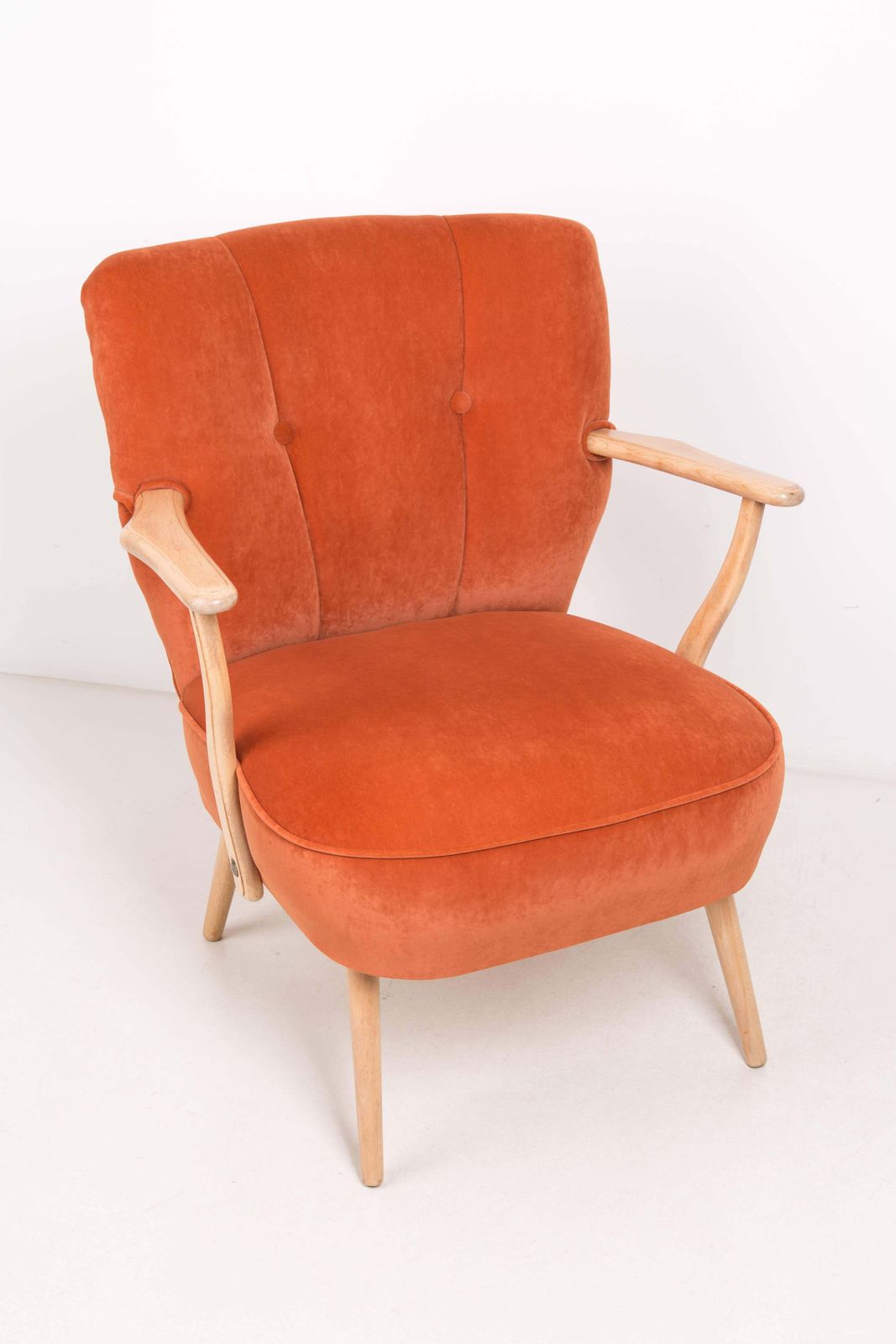 Paar Mid Century Oranje Cocktail Fauteuils, Duitsland, Jaren 1960 photo for sale