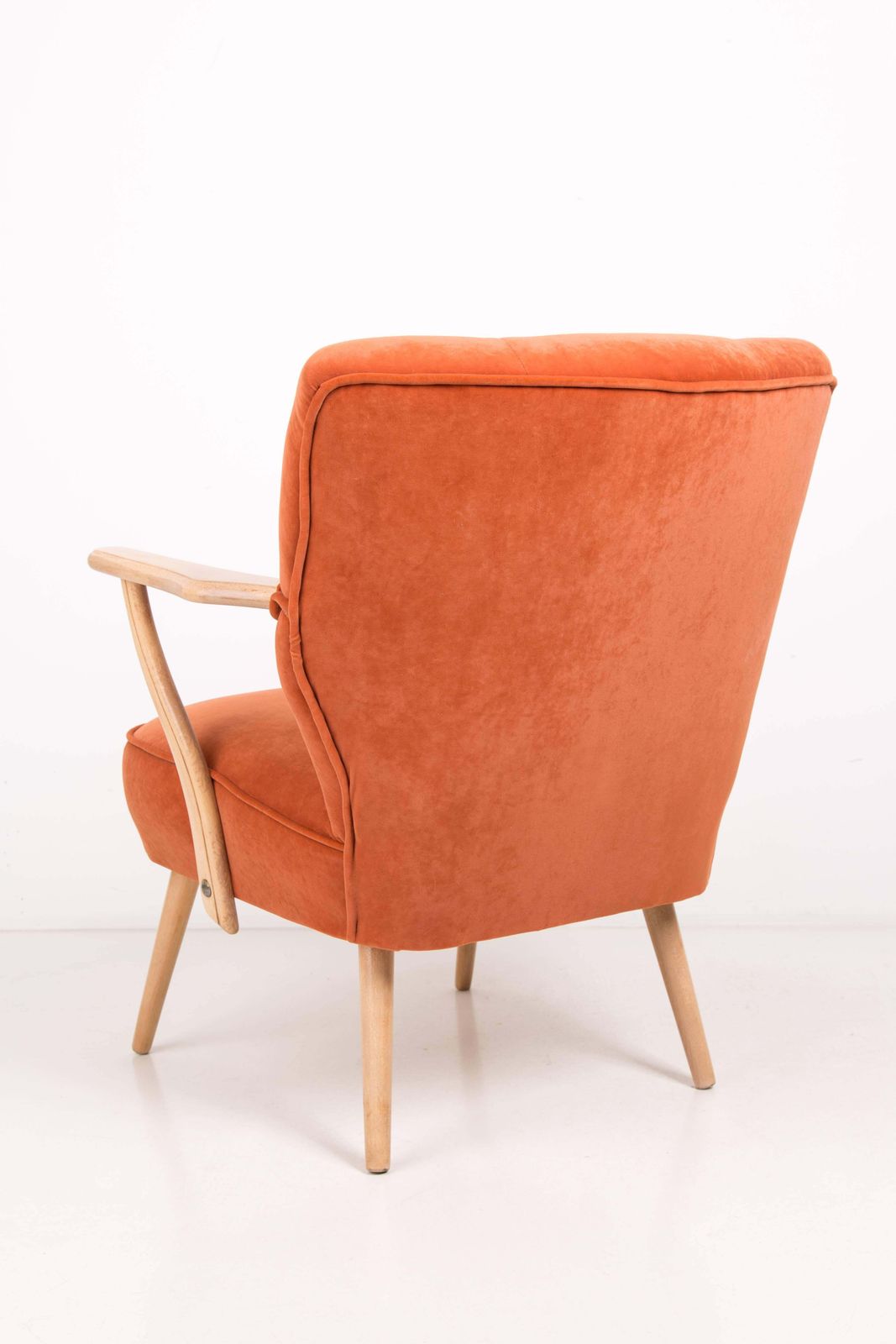 Paar Mid Century Oranje Cocktail Fauteuils, Duitsland, Jaren 1960 photo vinterior