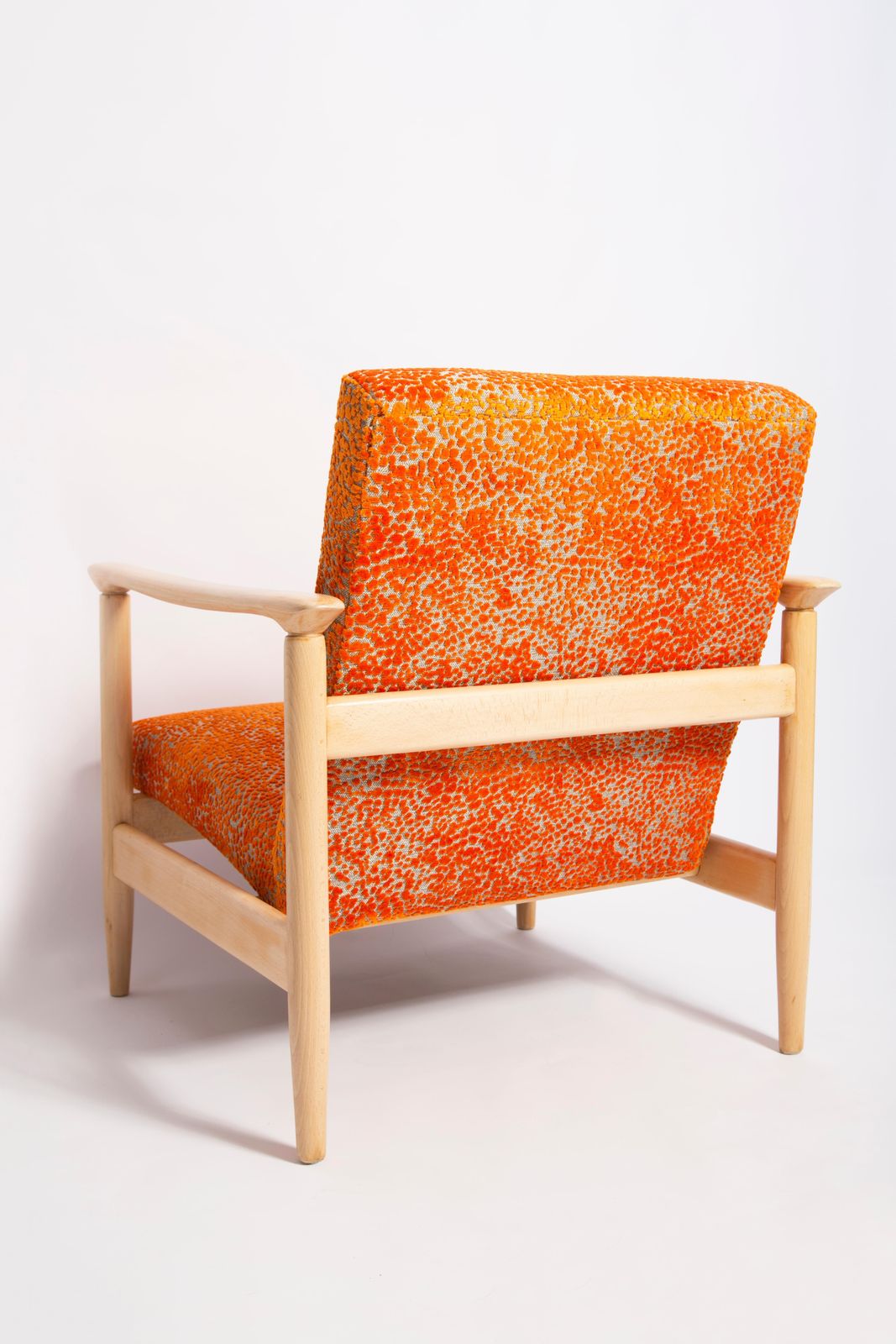 Furniture Set Of Two Mid 20th Century Orange Velvet Armchairs, Edmund Homa, Europe, 1960s photo