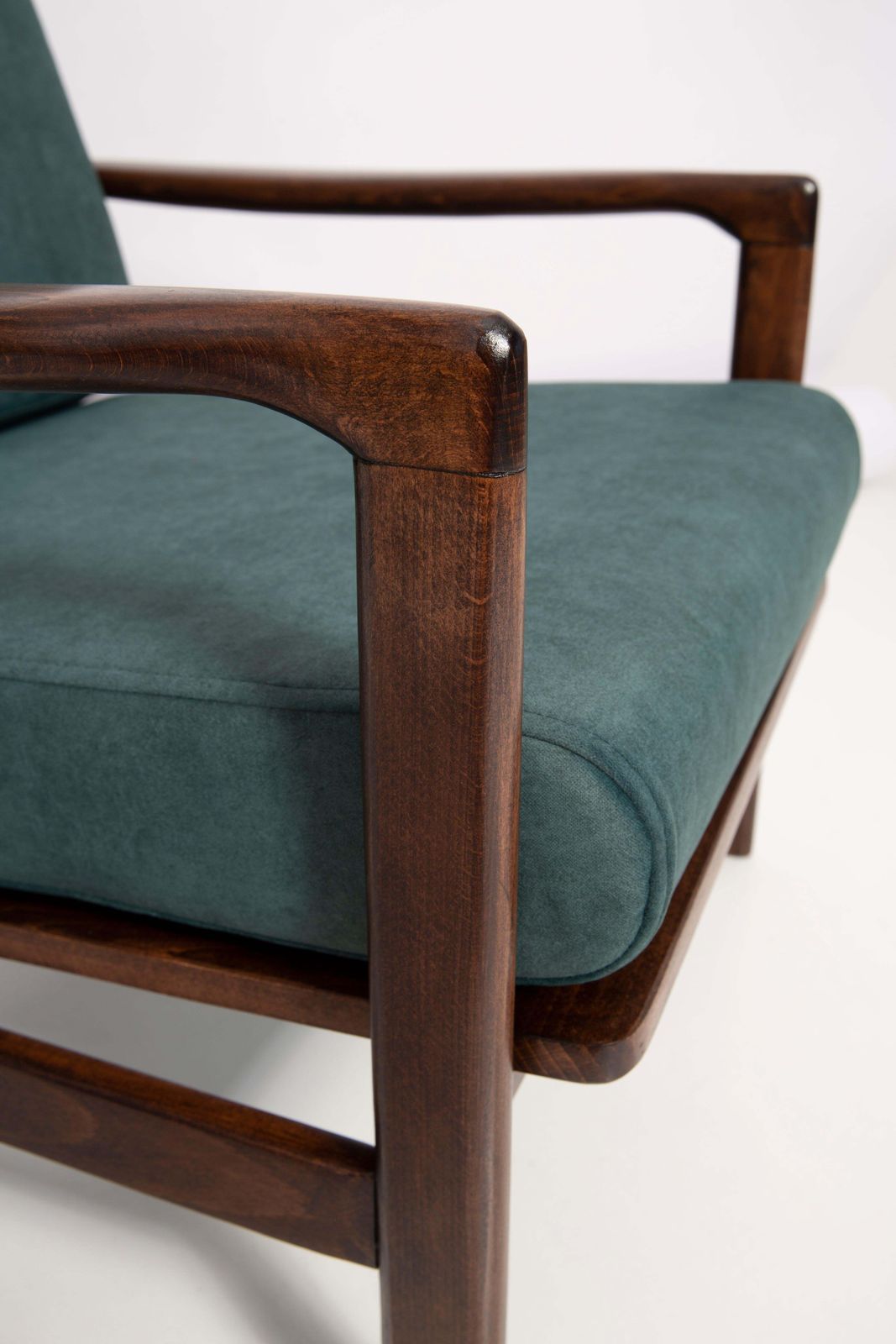 photo furniture Set Of Two Midcentury Deep Green Velvet Armchairs, Zenon Baczyk, 1960s