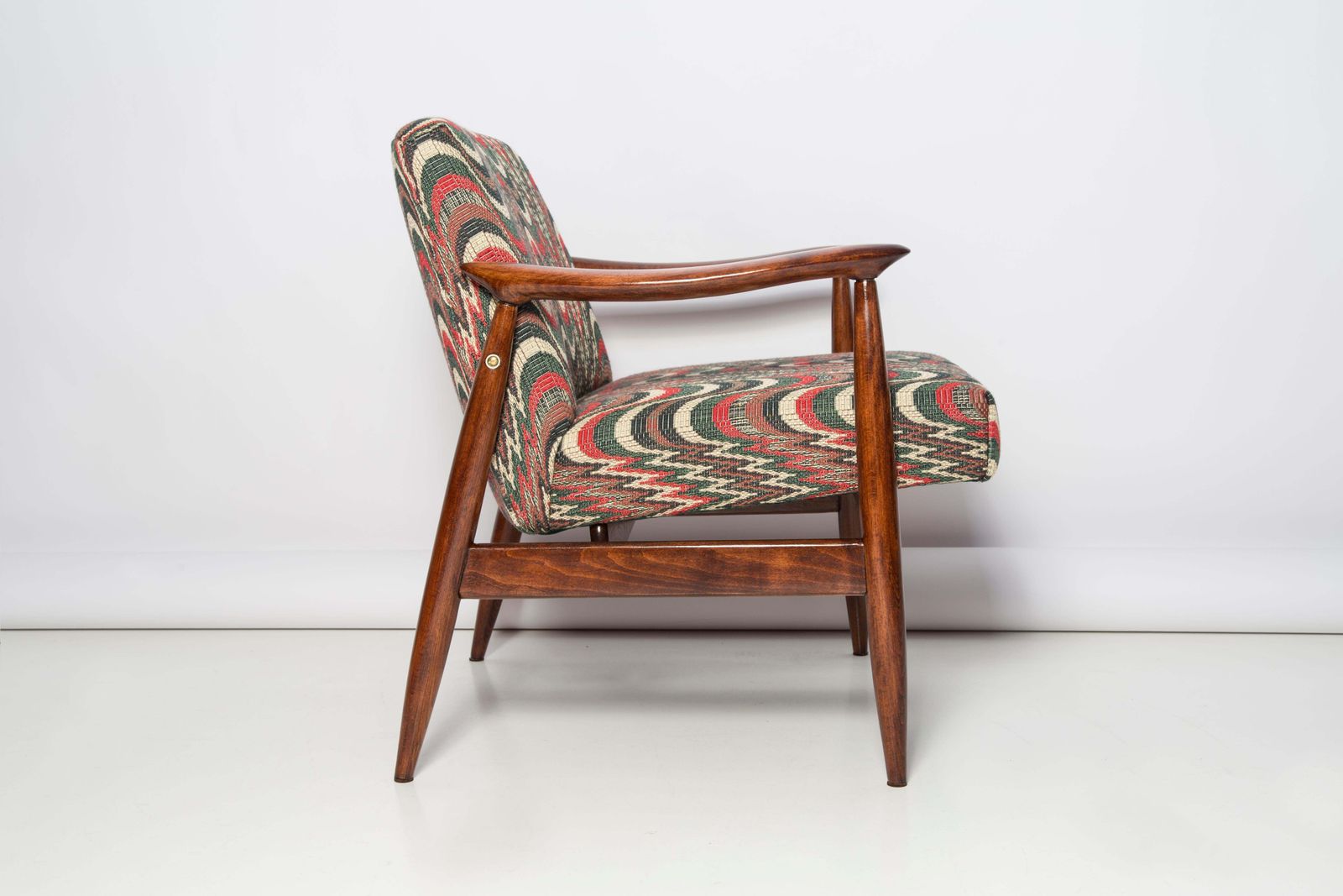 Pair Of Mid Century Flimflam Jacquard Armchairs, By J Kedziorek, Europe, 1960s photo Furniture