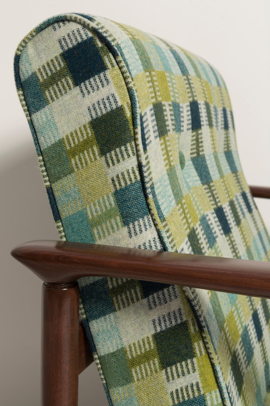 Pair Of Mid Century Green Wool Armchairs, Gfm 142, Edmund Homa, Europe, 1960s photo Furniture