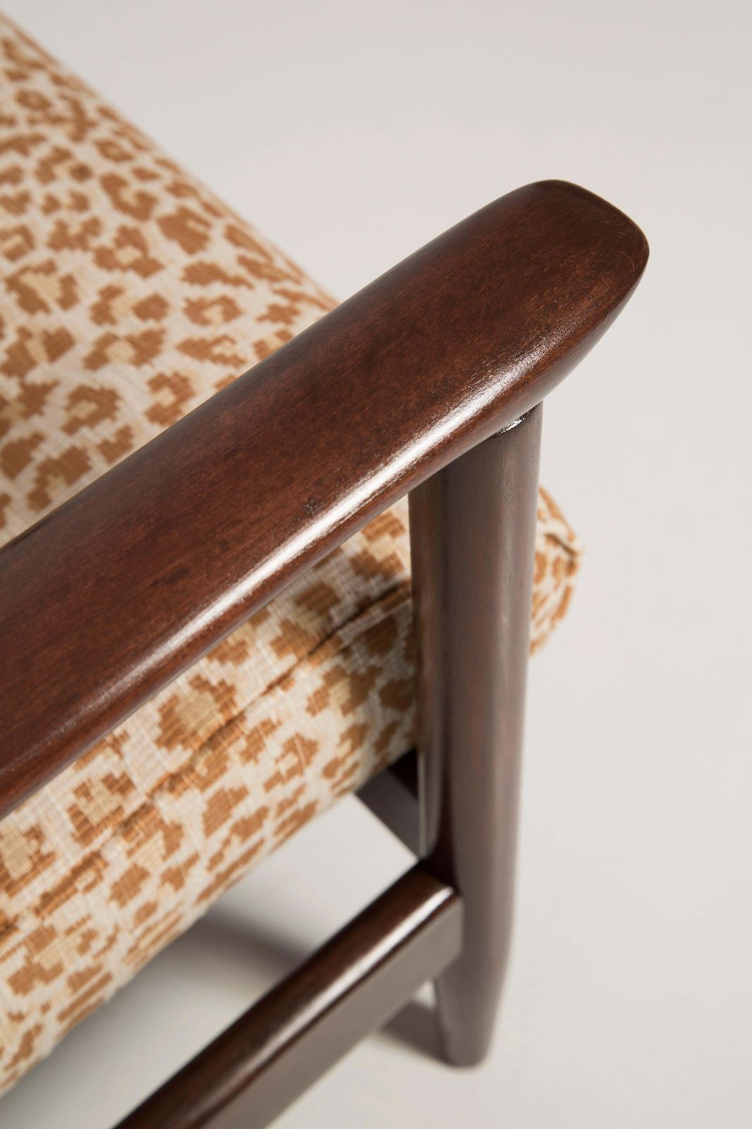 Pair Of Mid Century Pixel Leopard Armchairs, Gfm 142, Edmund Homa, Europe, 1960s photo vintage