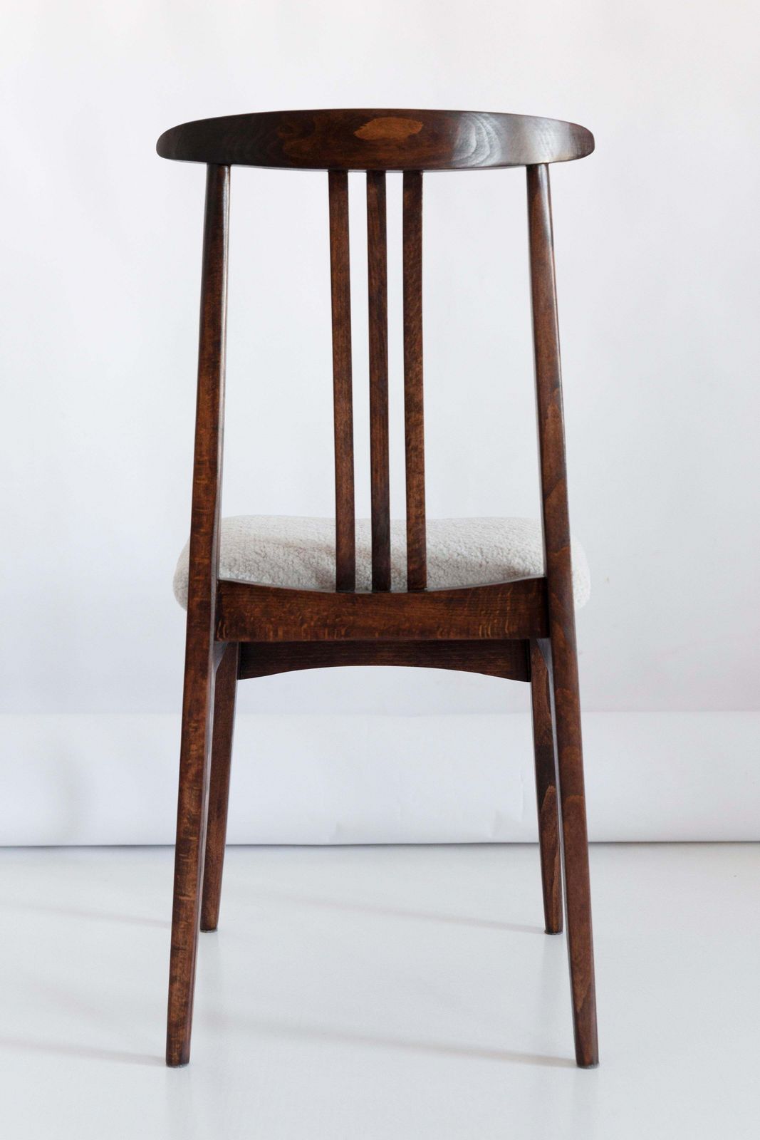 Set Van Zes Mid Century Stoelen Met Lichtkleurige Linnen Bouclébekleding, Door Zielinski, Polen, Jaren 1960 photo 3061.0