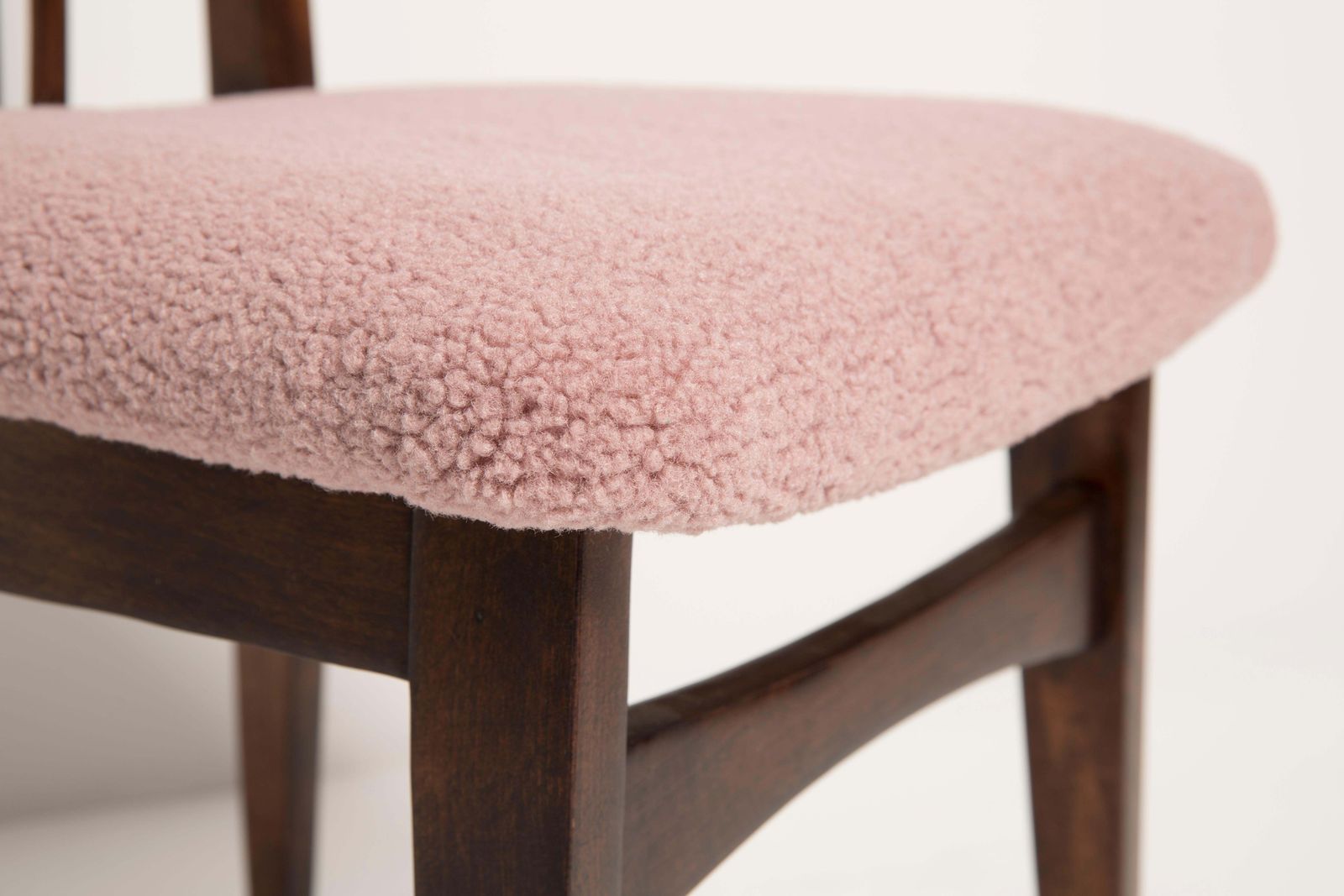 3061.0 Set Of Six Pink Boucle Chairs, By Zielinski, Poland, 1960s photo