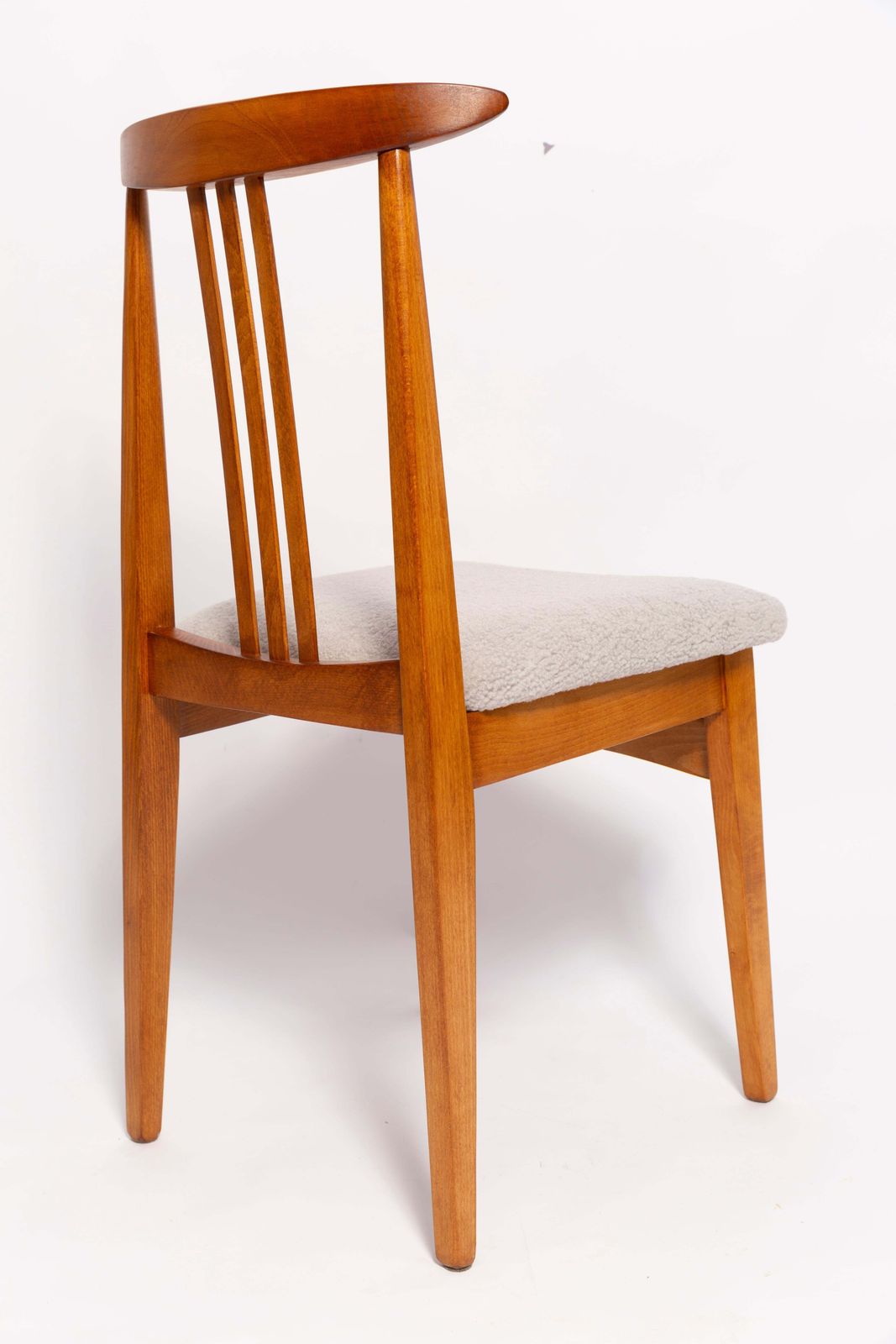 Set Of Six Mid Century Linen Boucle Chairs, By M. Zielinski, Europe, 1960s photo 3061.0