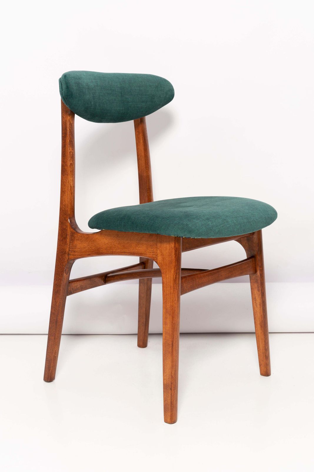 Set Of Eight 20th Century Dark Green Rajmund Halas Chairs, Poland, 1960s photo Furniture
