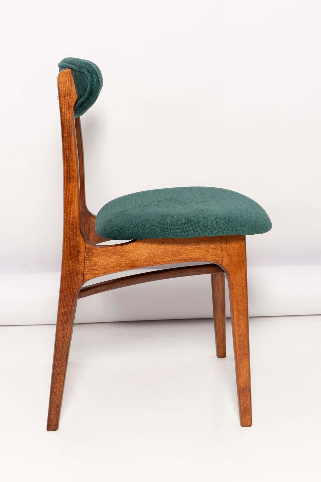 Set Of Eight 20th Century Dark Green Rajmund Halas Chairs, Poland, 1960s photo vintage