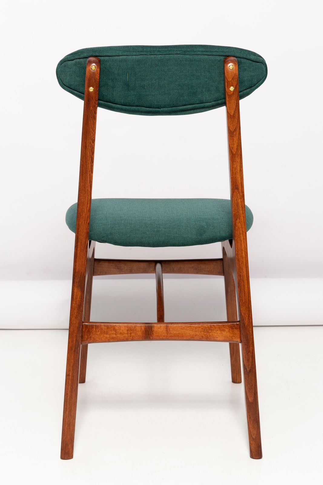 3403.0 Set Of Eight 20th Century Dark Green Rajmund Halas Chairs, Poland, 1960s photo