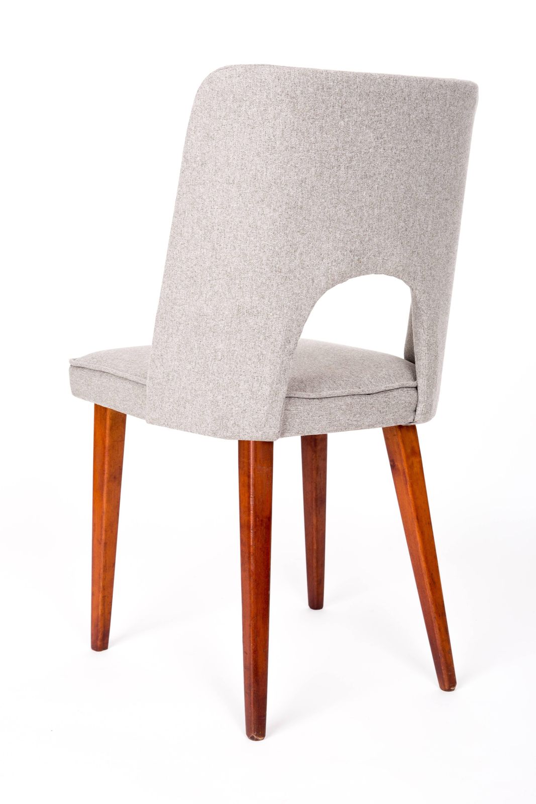 Set Van Zes Mid Century Grijsbeige "Shell" Stoelen, Europa, Jaren 1960. photo vintage