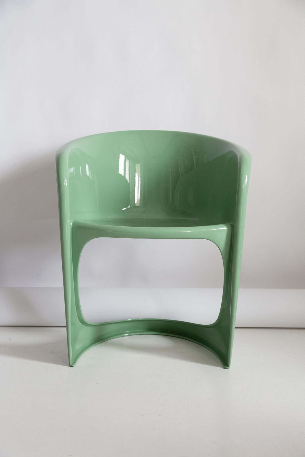 Set Of Four Mid Century Glossy Mint Green Cado Chairs, Steen østergaard, 1974 photo Furniture