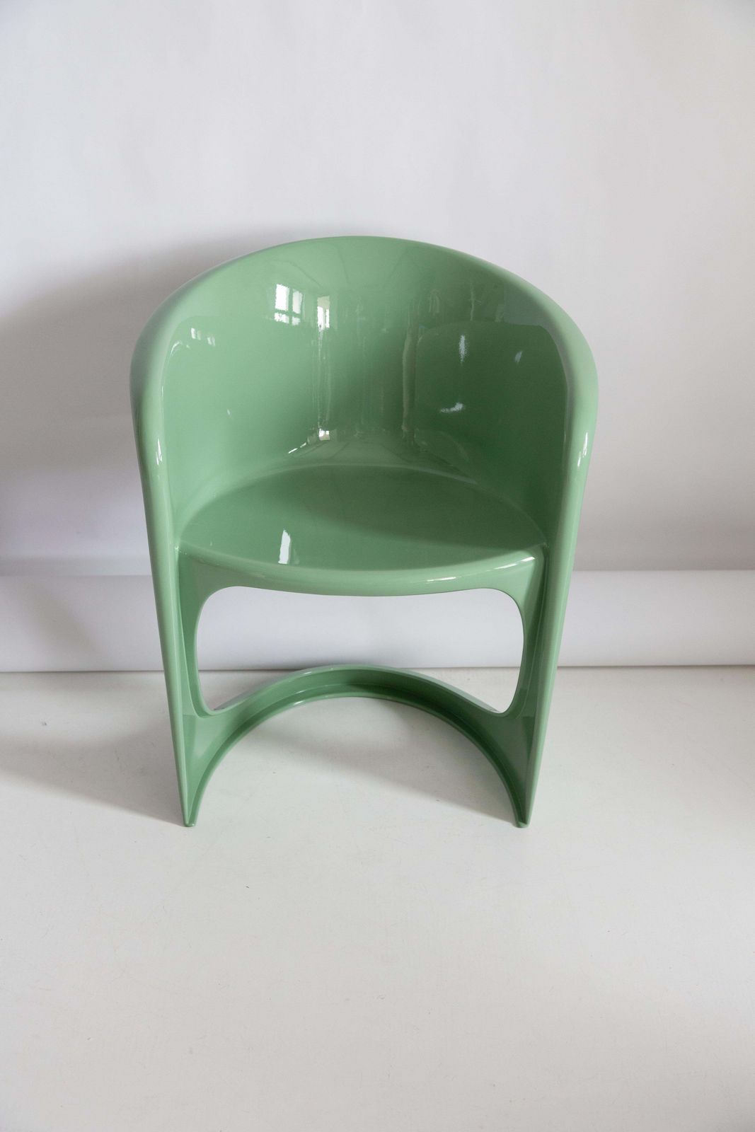 Set Of Four Mid Century Glossy Mint Green Cado Chairs, Steen østergaard, 1974 photo 4078.0