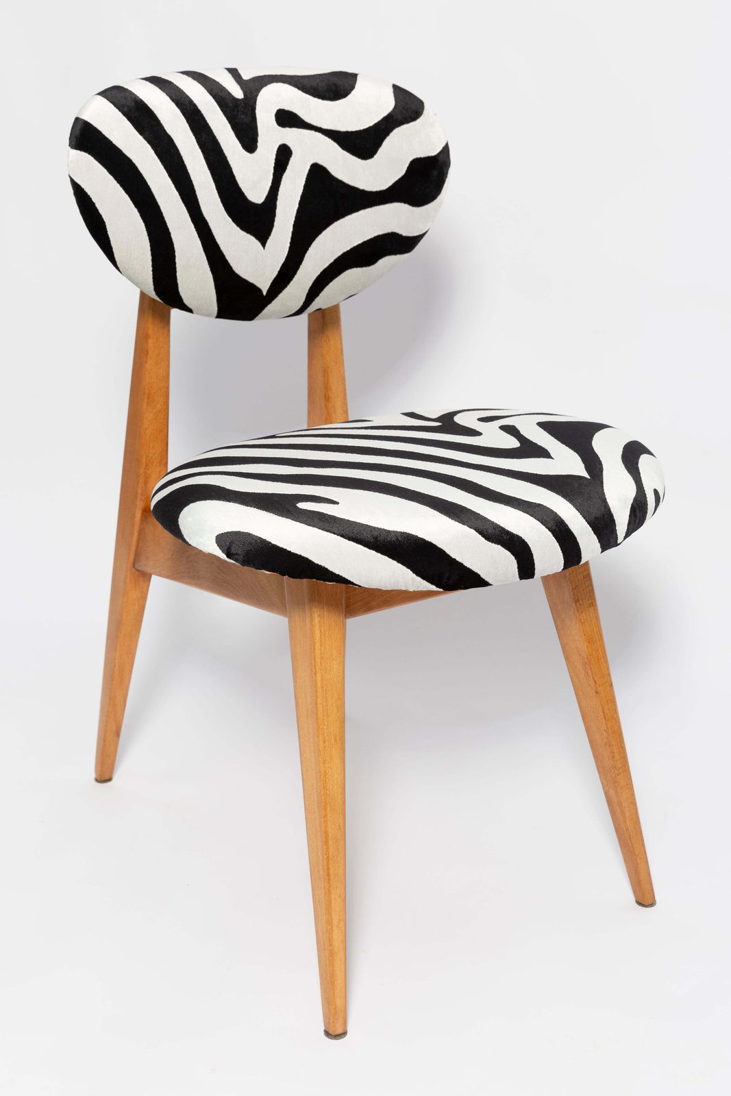 Set Of Six Mid Century Zebra Chairs, Type 200/128 By J. Kedziorek, Europe, 1960s photo for sale