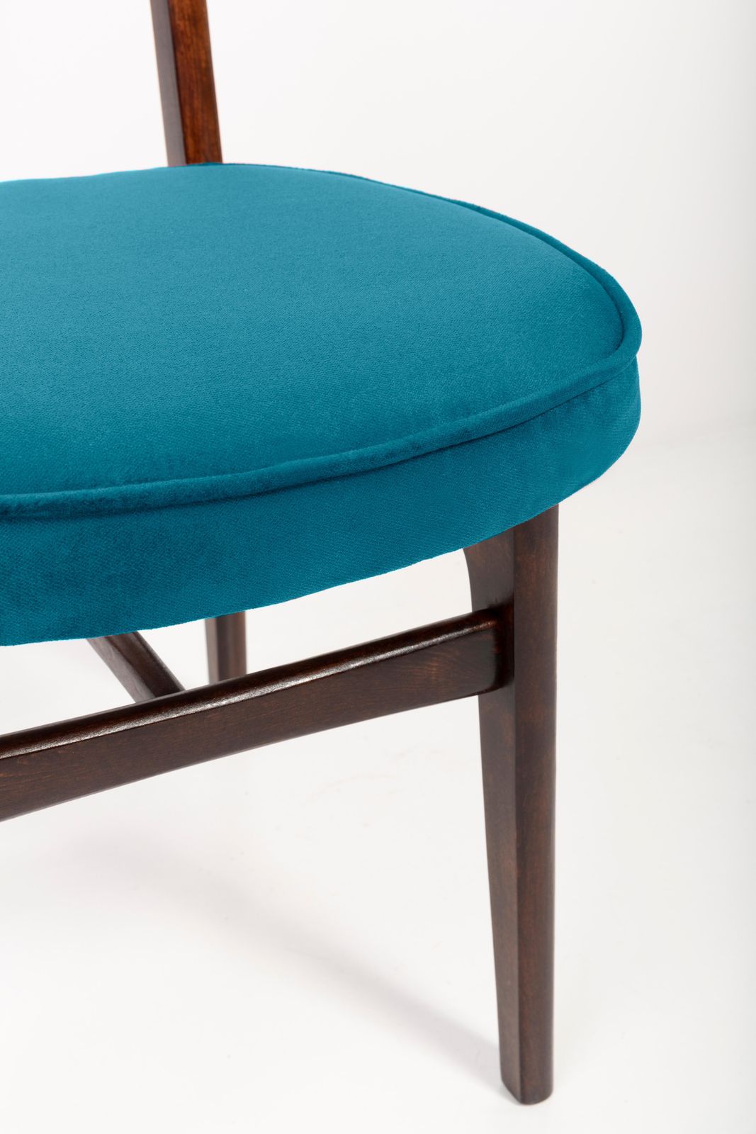 Acht 20e Eeuwse Stoelen In Petrolblauw Fluweel Van Rajmund Halas, Europa, Jaren 1960 photo buy
