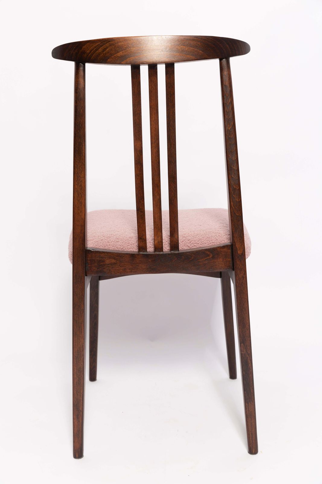 Set Of Eight Mid Century Pink Blush Boucle Chairs By M. Zielinski, Europe, 1960s photo buy