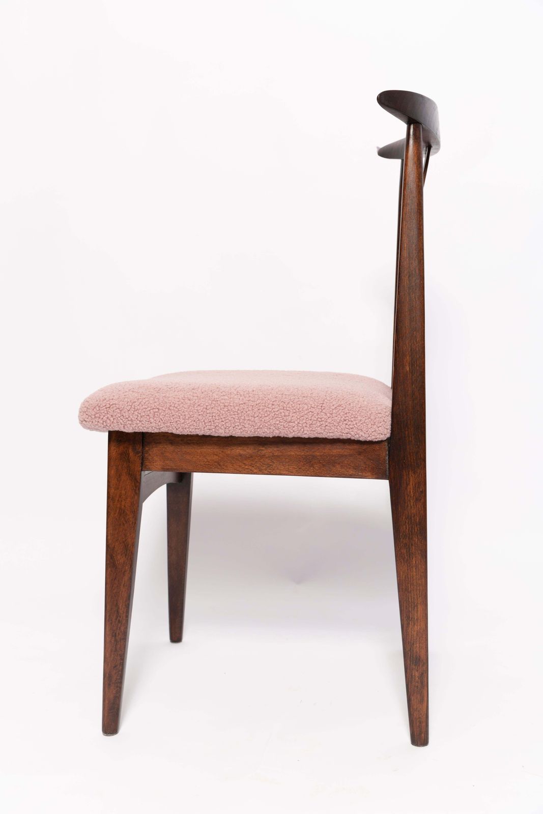 photo furniture Set Of Eight Mid Century Pink Blush Boucle Chairs By M. Zielinski, Europe, 1960s