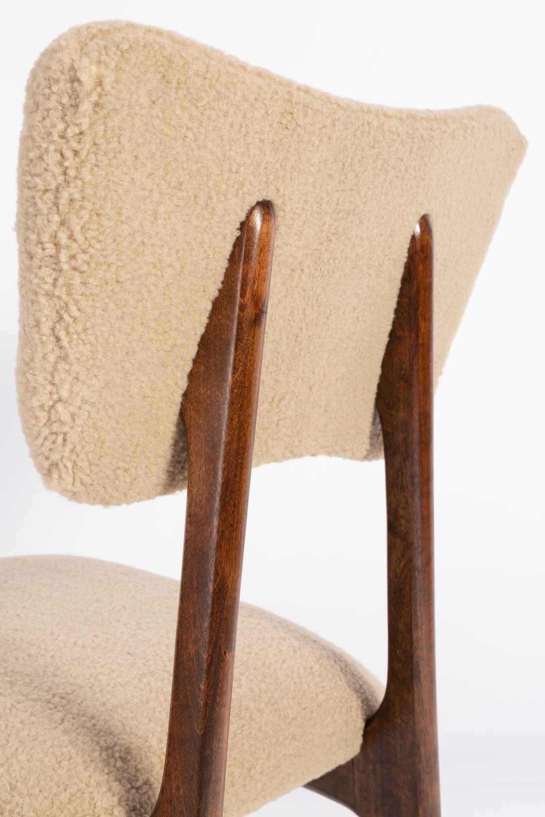 Set Of Twelve 20th Century Camel Boucle Chairs, 1960s photo vintage