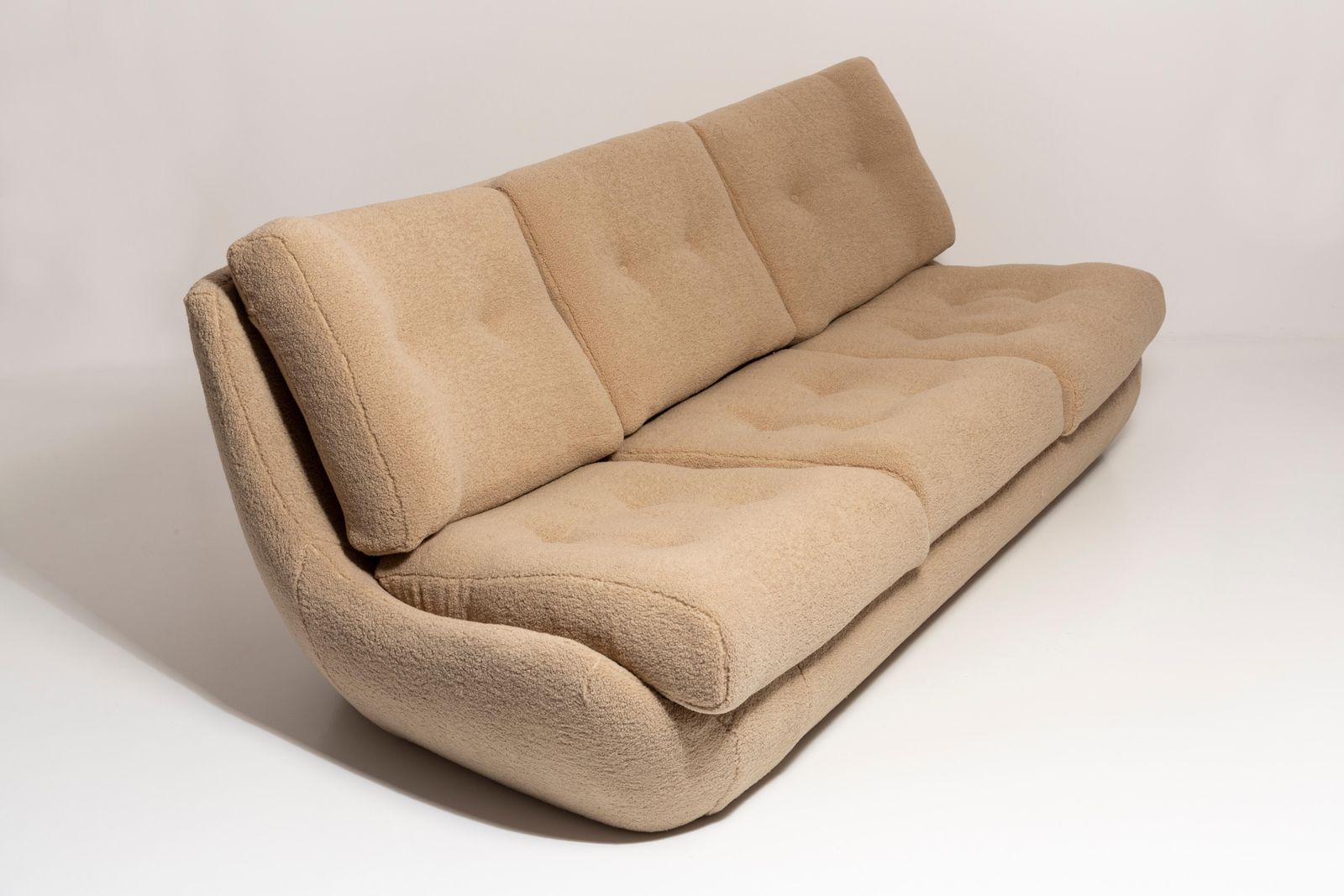 20th Century Camel Boucle Set Of Atlantis Sofa And Armchairs, Europe, 1960s photo 10192.0