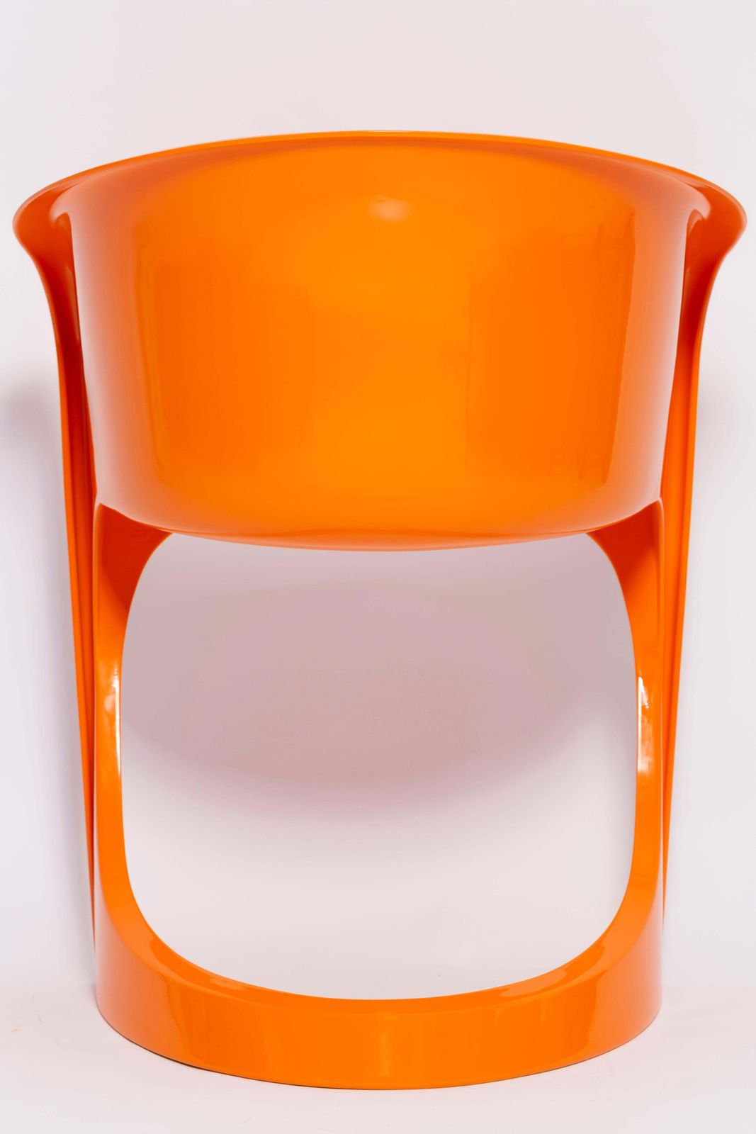 photo for sale Set Of Six Glossy Orange Cado Chairs, Steen østergaard, 1974