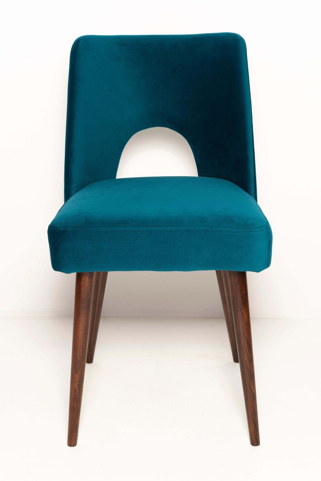 Set Of Ten Mid Century Emerald Green Velvet 'Shell' Chairs, Europe, 1960s photo 5945.0