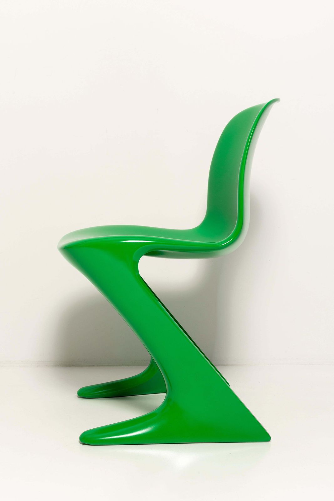 photo for sale Set Of Eight Green Kangaroo Chairs Designed By Ernst Moeckl, Germany, 1960s