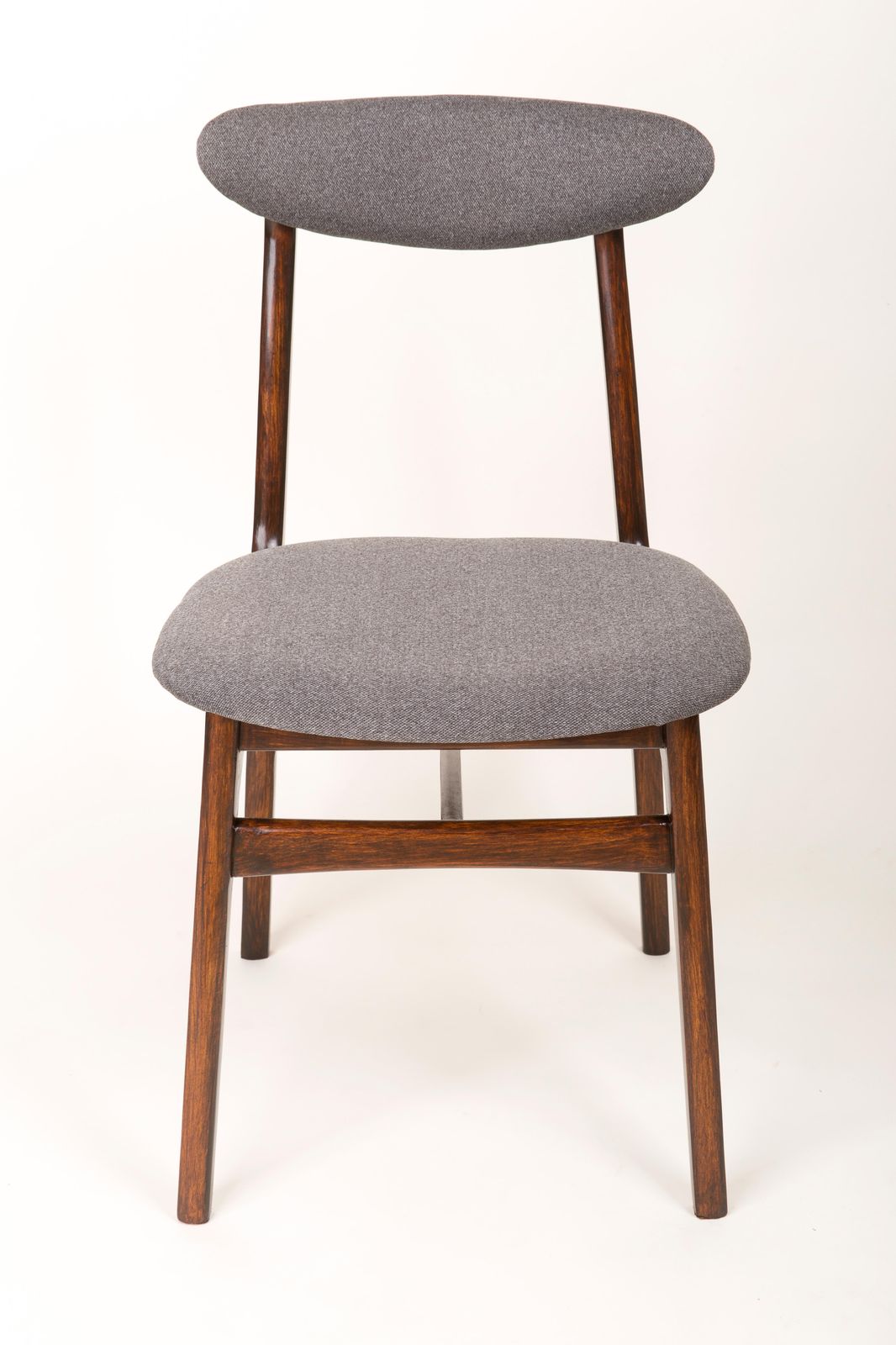 Set Of Twelve Mid Century Gray Chairs By Rajmund Halas, 1960s photo vintage