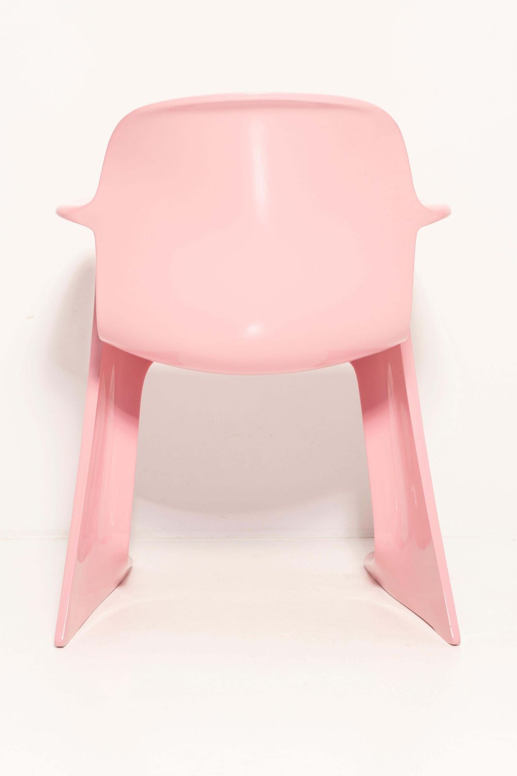 photo buy Set Of Six Midcentury Pink Kangaroo Chairs, Ernst Moeckl, Germany, 1960s