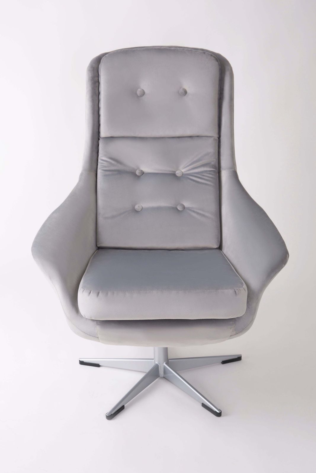 20th Century Vintage Light Gray Swivel Armchair, 1960s photo for sale