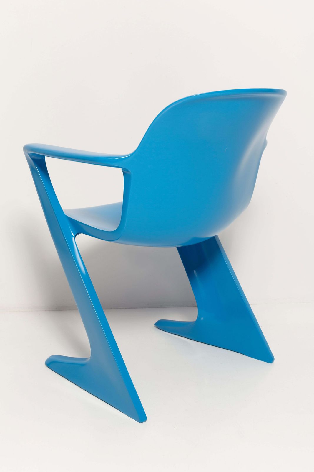 photo for sale Set Of Six Blue Kangaroo Chairs Designed By Ernst Moeckl, Germany, 1960s