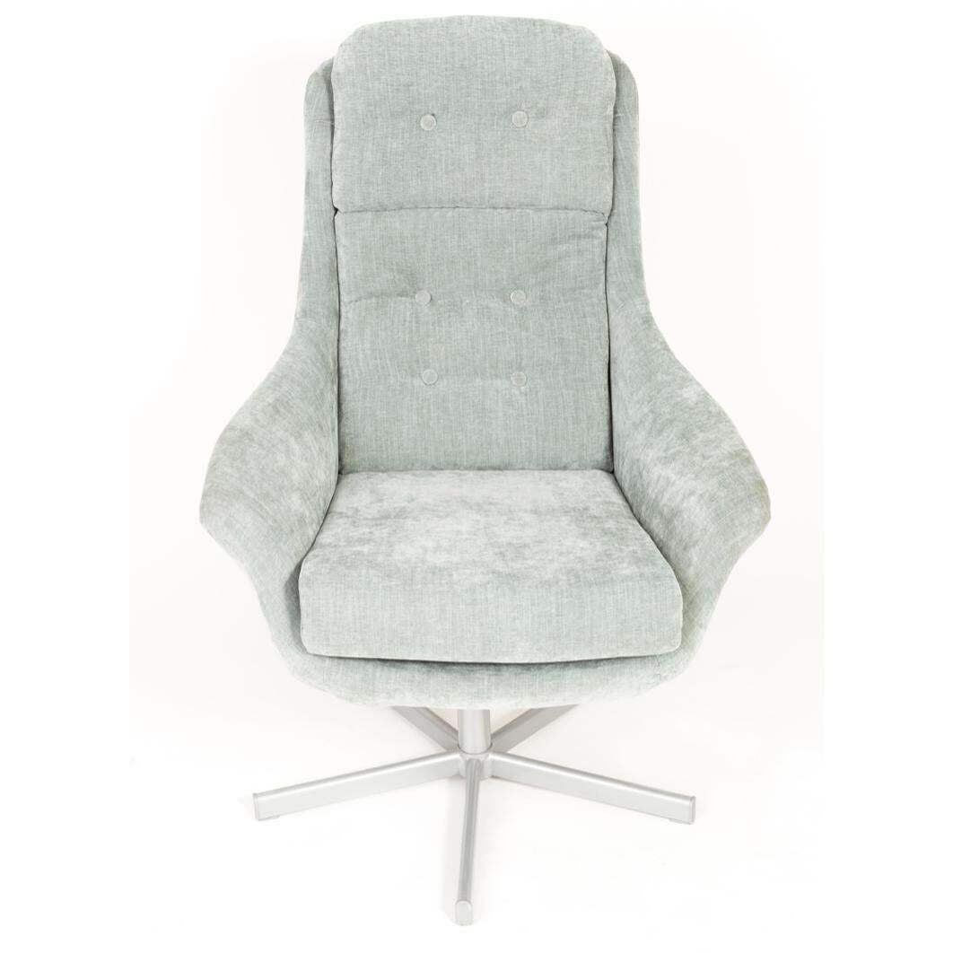 Pair Of 20th Century Vintage Light Green Swivel Armchairs, 1960s photo furniture