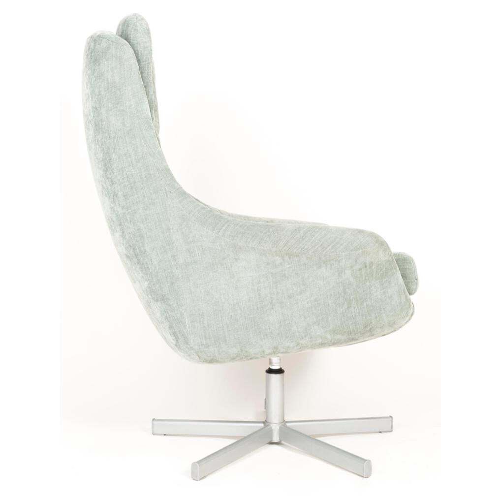 photo furniture Pair Of 20th Century Vintage Light Green Swivel Armchairs, 1960s