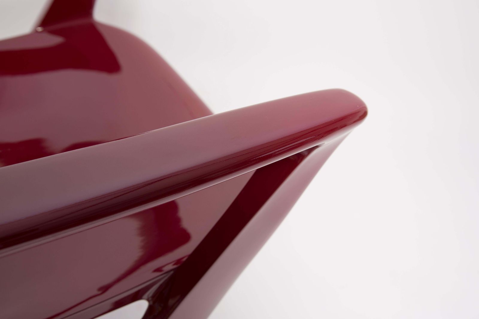 Set Of Six Dark Red Wine Kangaroo Chairs Designed By Ernst Moeckl, Germany, 1968 photo vintage