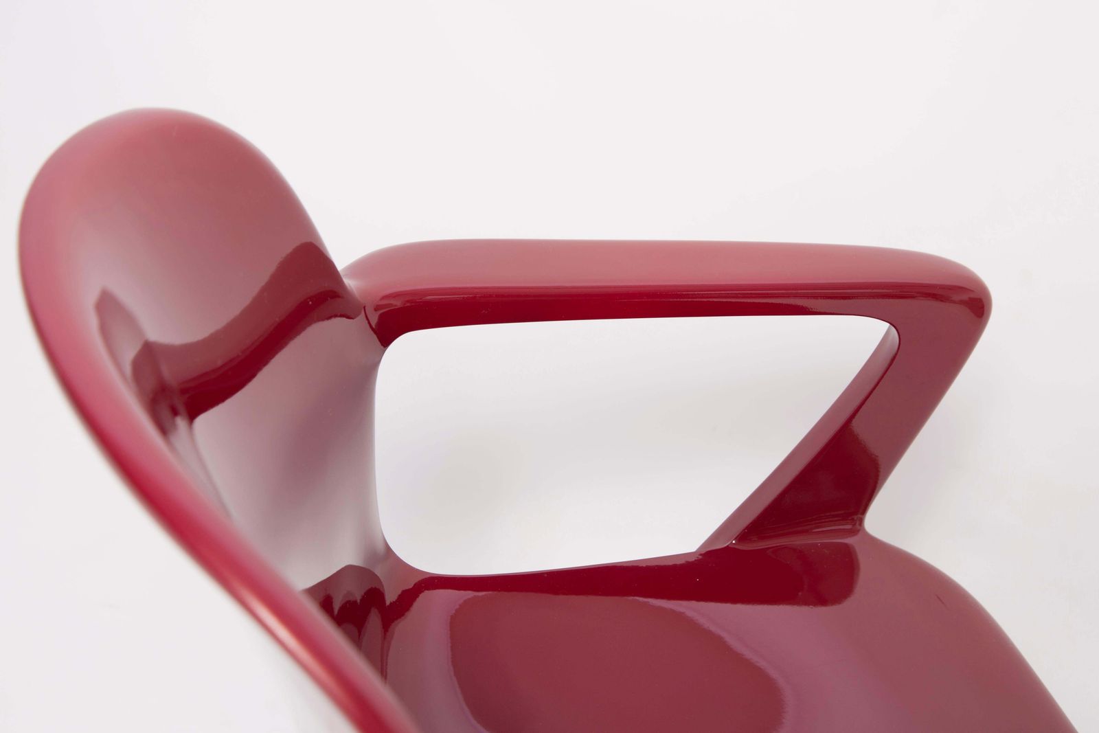Furniture Set Of Six Dark Red Wine Kangaroo Chairs Designed By Ernst Moeckl, Germany, 1968 photo