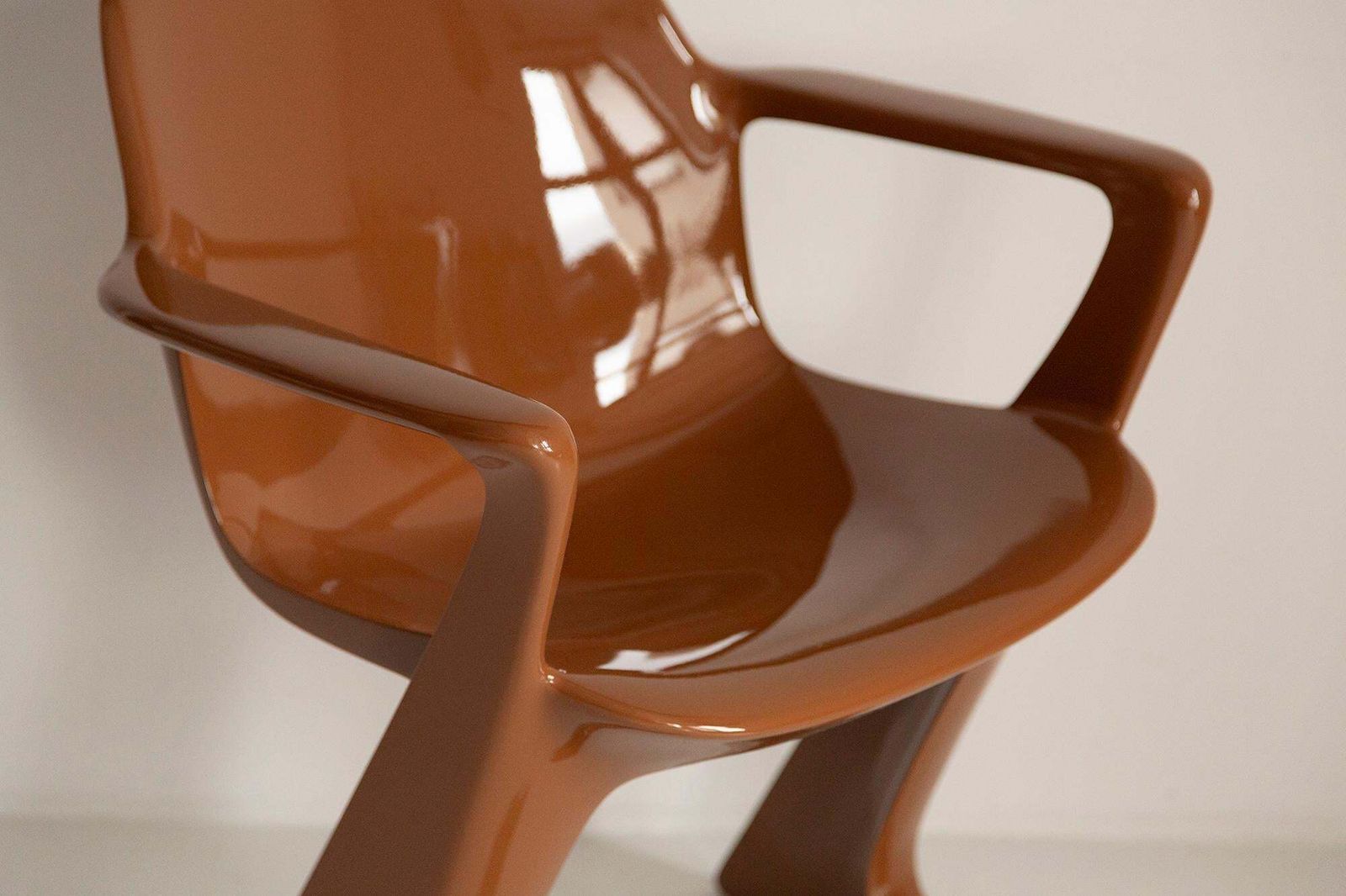 Set Of Eight Mid Century Mocha Pantone Kangaroo Chairs, Ernst Moeckl, Germany photo Furniture