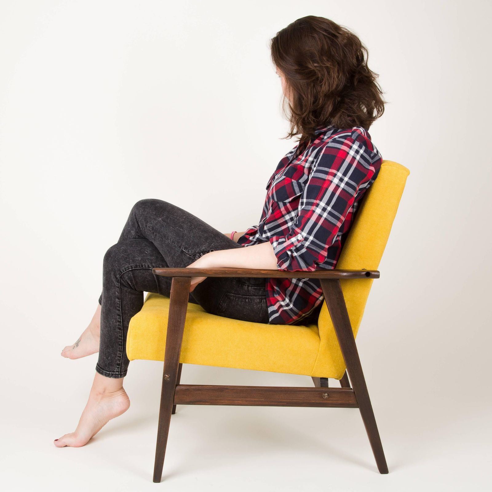 20th Century Mustard Yellow Dante Armchair, 1960s photo Furniture