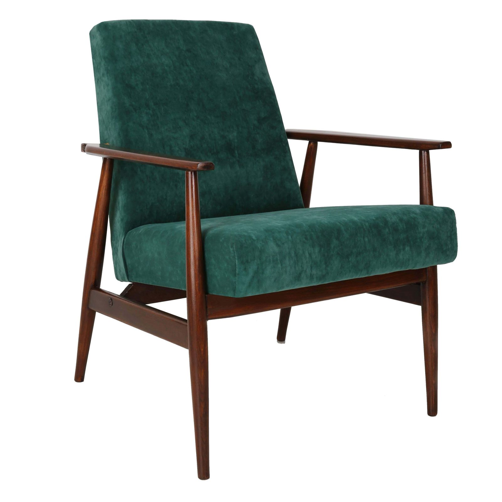 Mid Century Dark Green Dante Armchair, H. Lis, Europe, 1960s